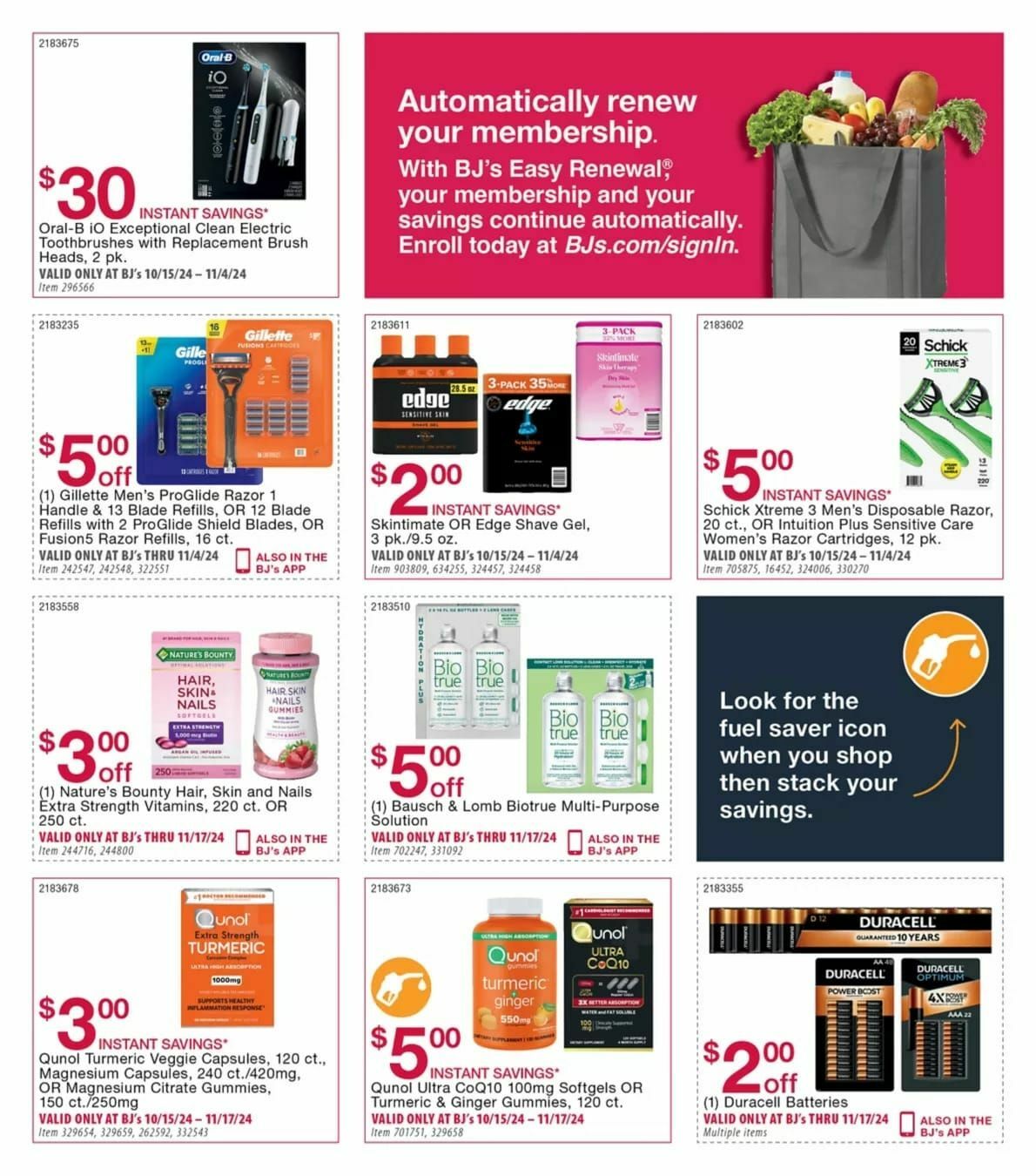 BJ's Wholesale Club Weekly Ad from October 15