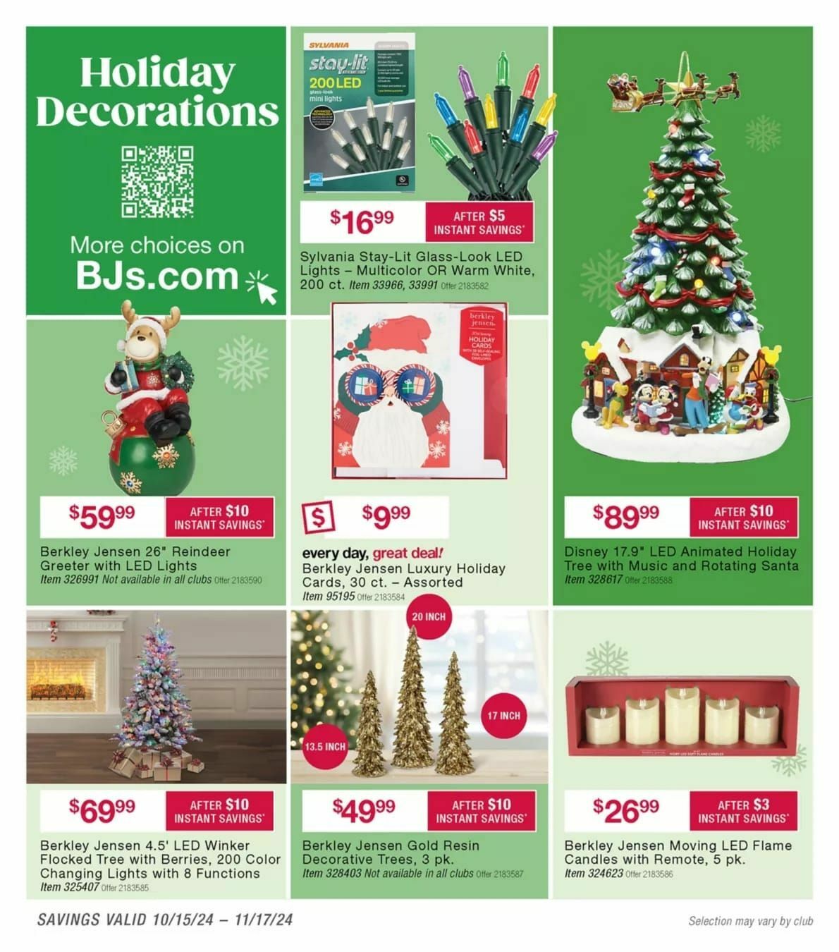 BJ's Wholesale Club Weekly Ad from October 15