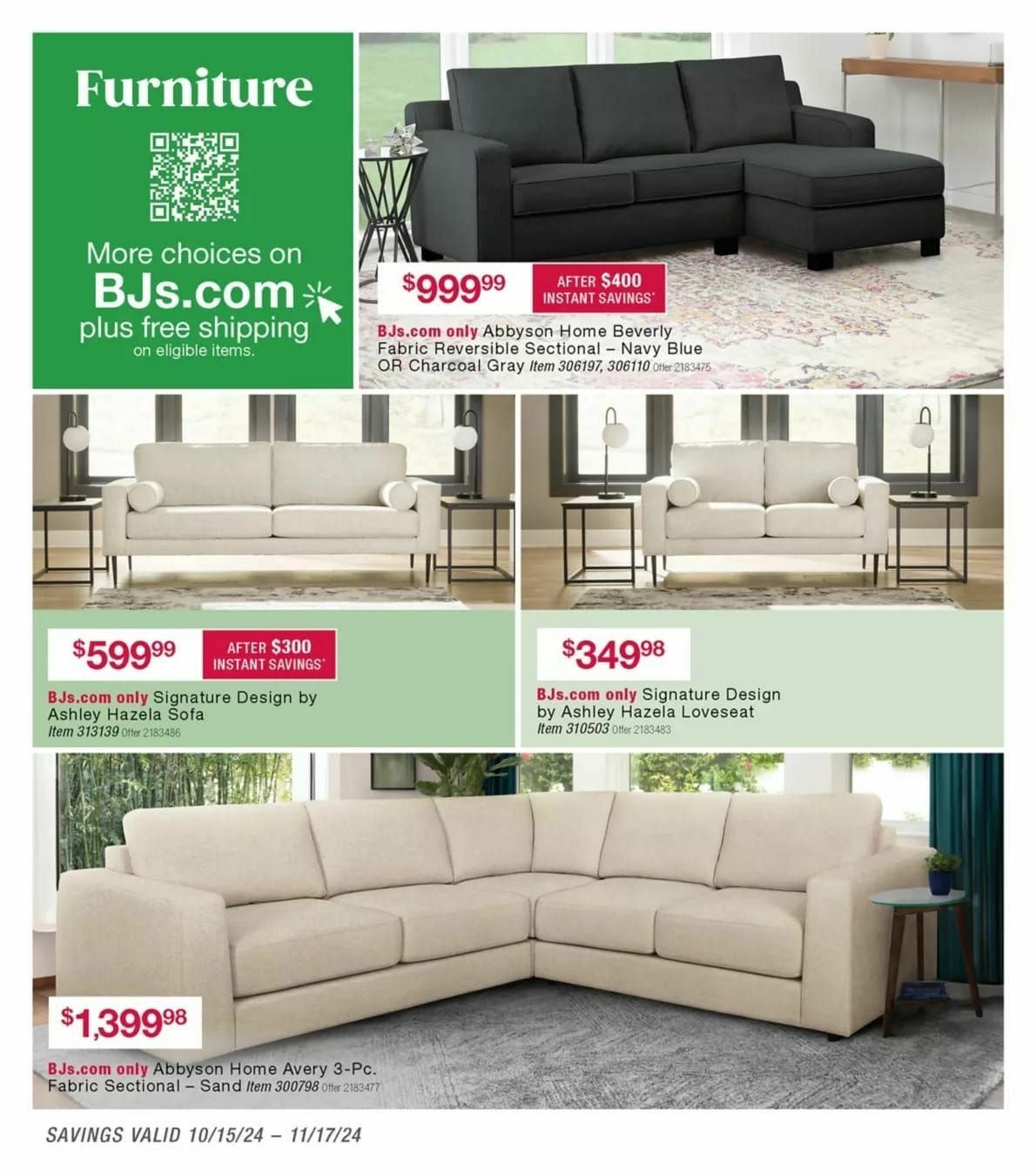 BJ's Wholesale Club Weekly Ad from October 15