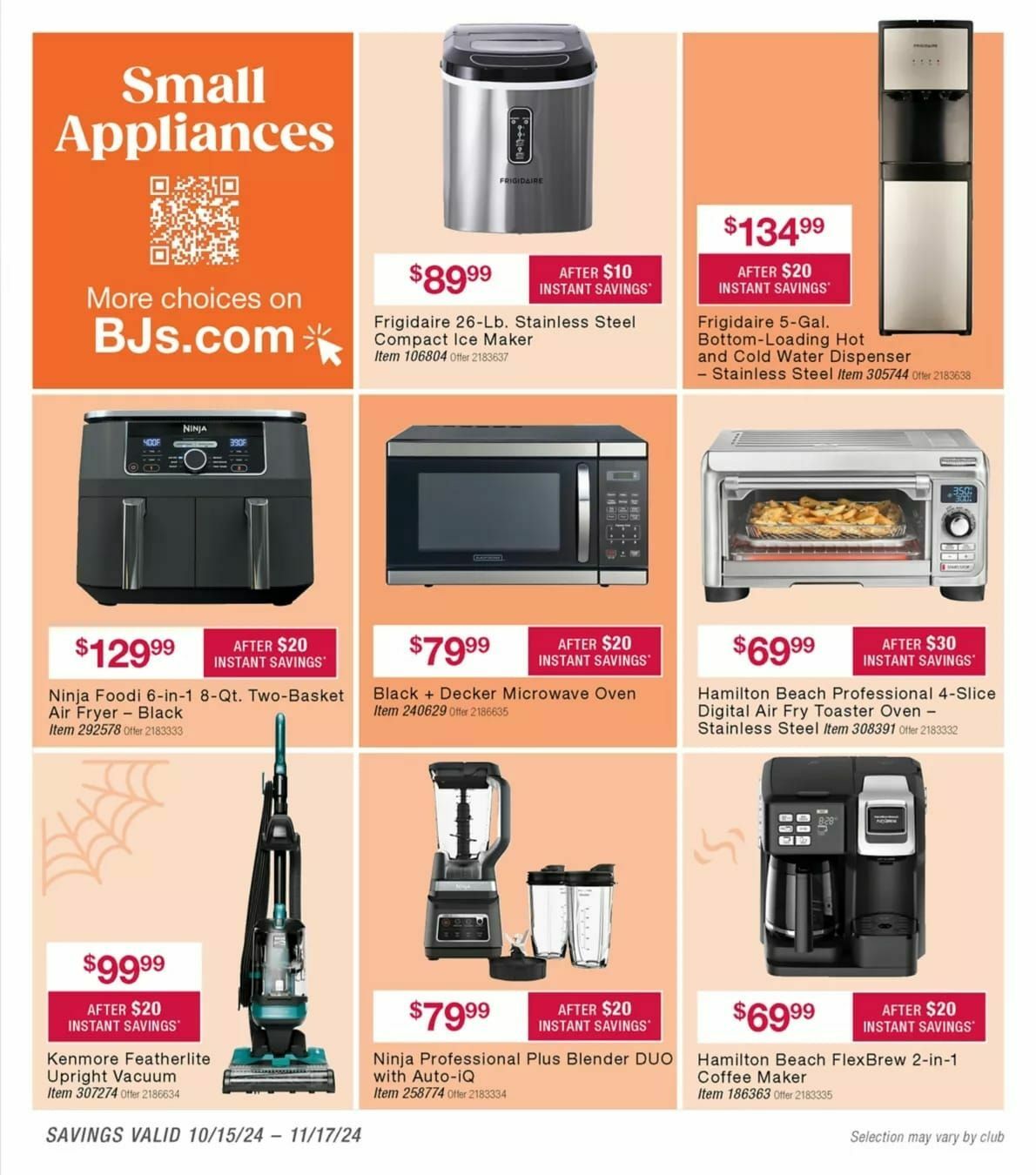 BJ's Wholesale Club Weekly Ad from October 15