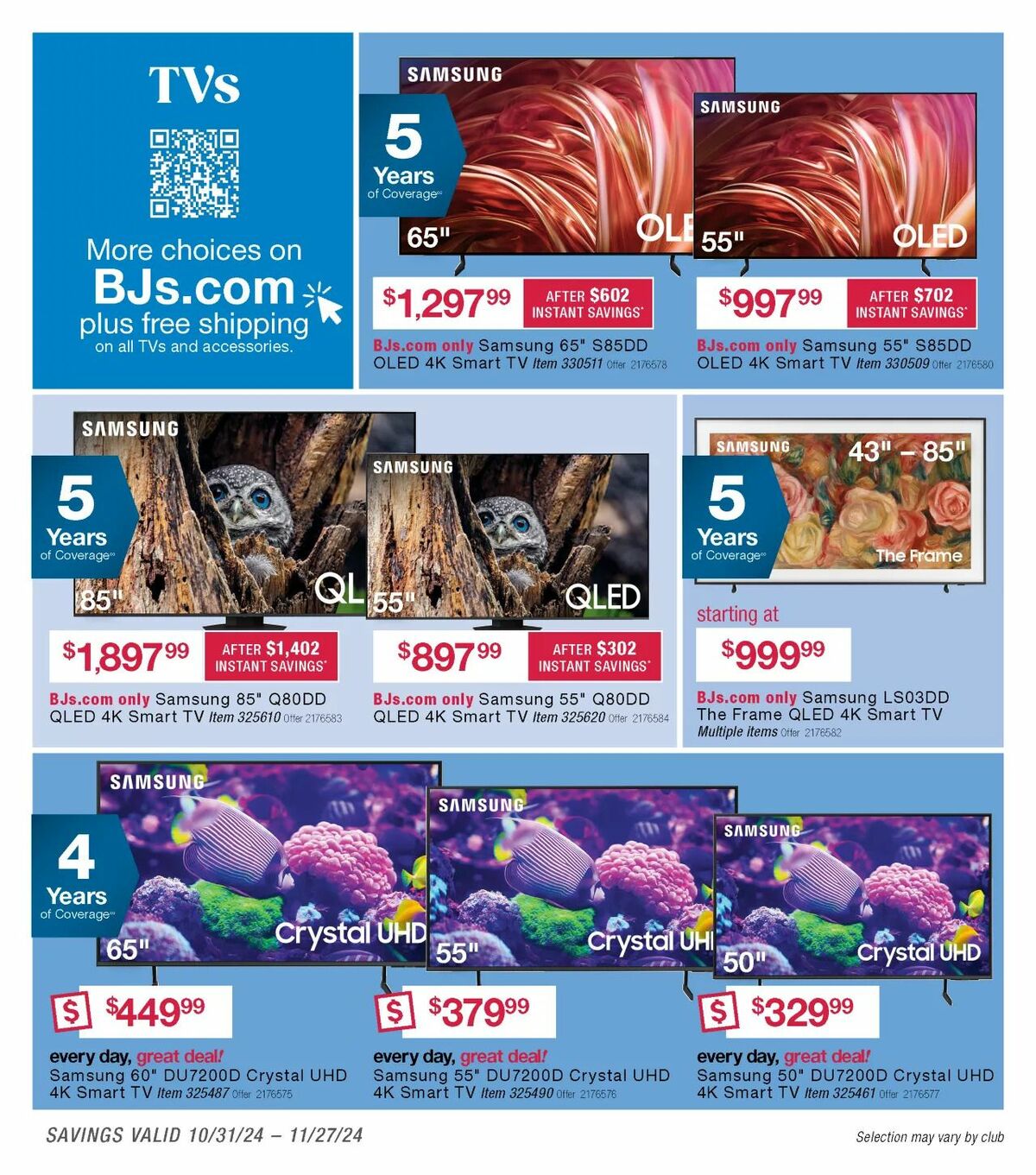 BJ's Wholesale Club Weekly Ad from November 1