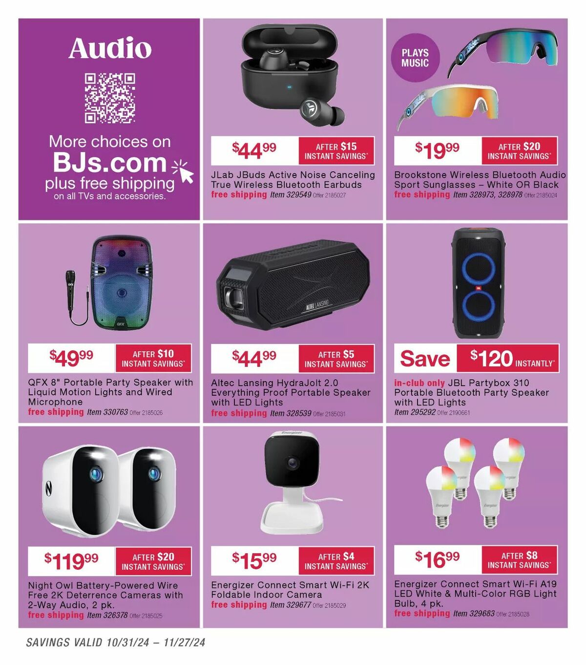 BJ's Wholesale Club Weekly Ad from November 1