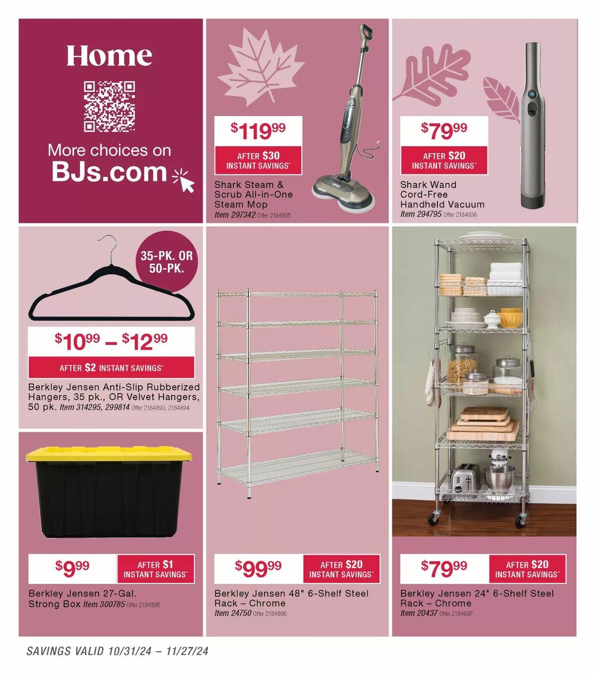 BJ's Wholesale Club Weekly Ad from November 1