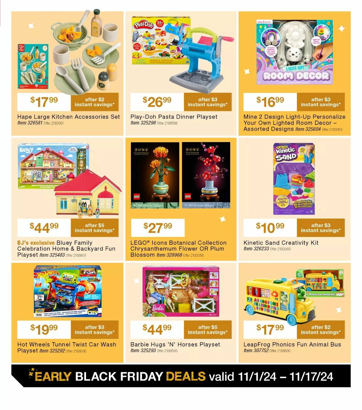 BJ's Wholesale Club Weekly Ad from November 1