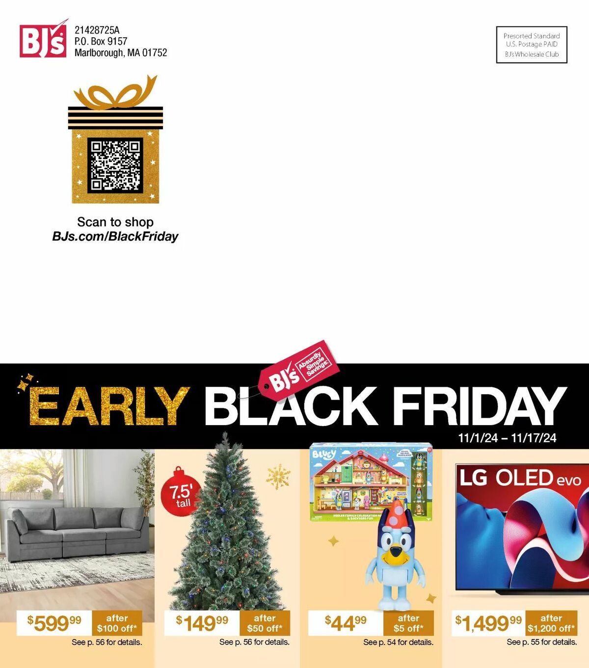 BJ's Wholesale Club Weekly Ad from November 1