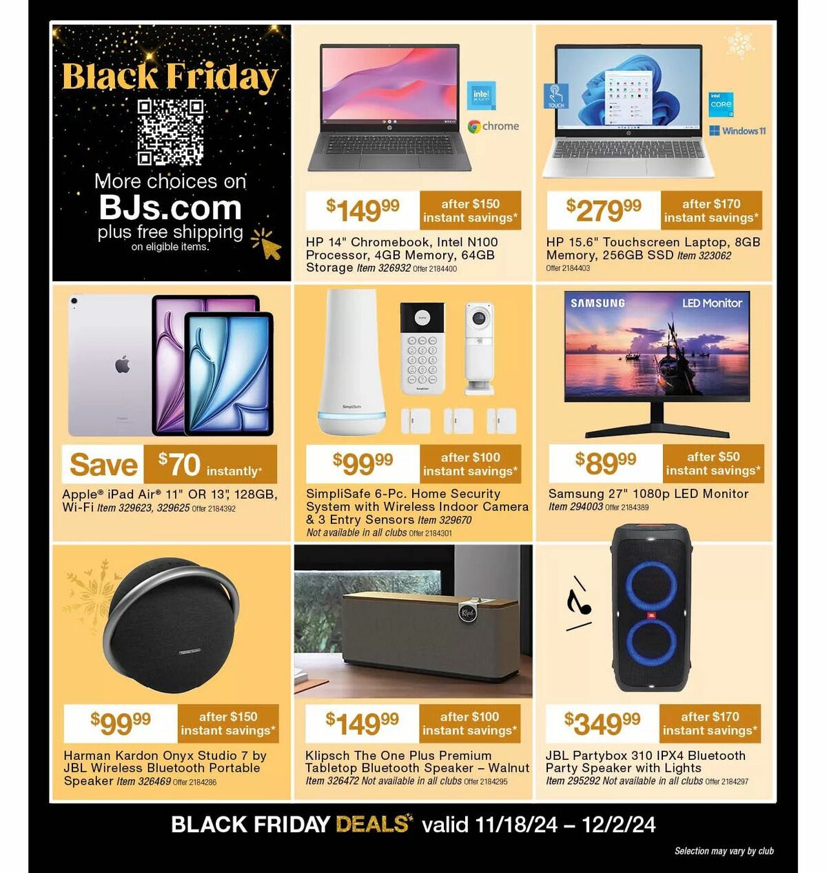 BJ's Wholesale Club Weekly Ad from November 14