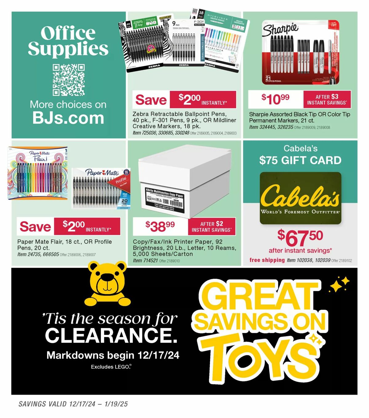 BJ's Wholesale Club Weekly Ad from December 27