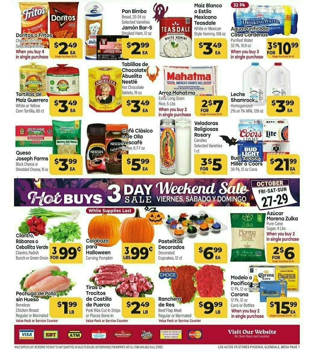 Cardenas Market Weekly Ad from October 25