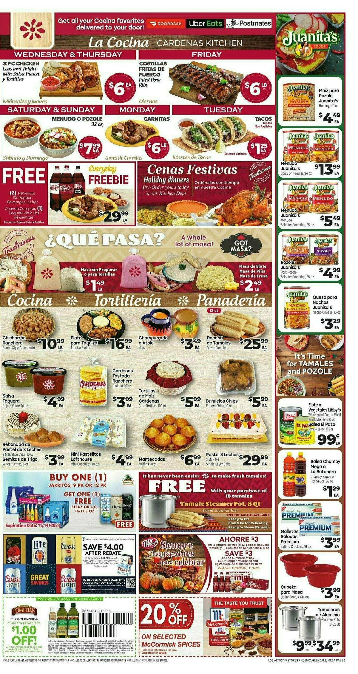 Cardenas Market Weekly Ad from November 8