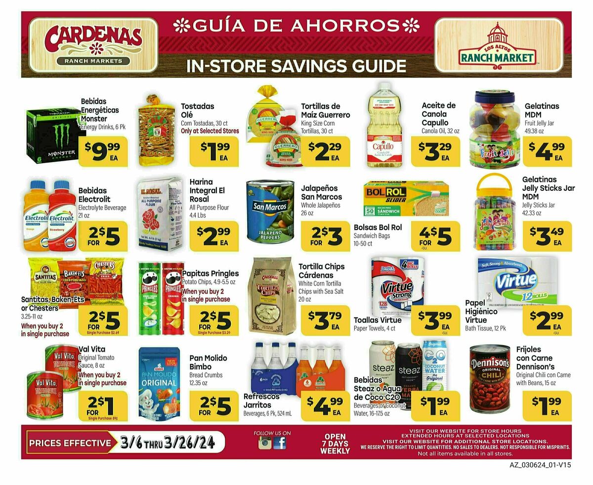 Cardenas Market Weekly Ad from March 6