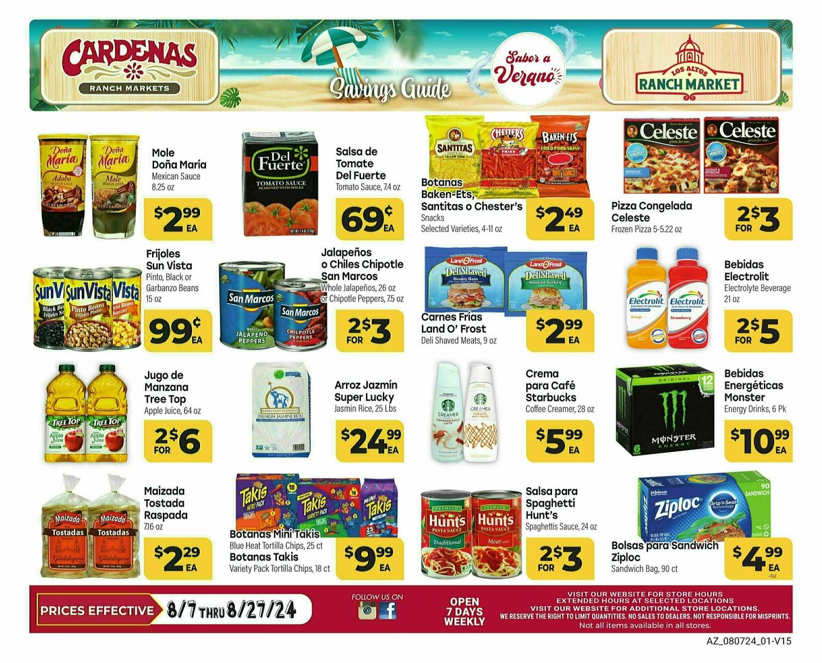 Cardenas Market Weekly Ad from August 7