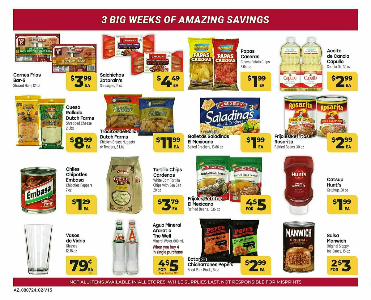 Cardenas Market Weekly Ad from August 7