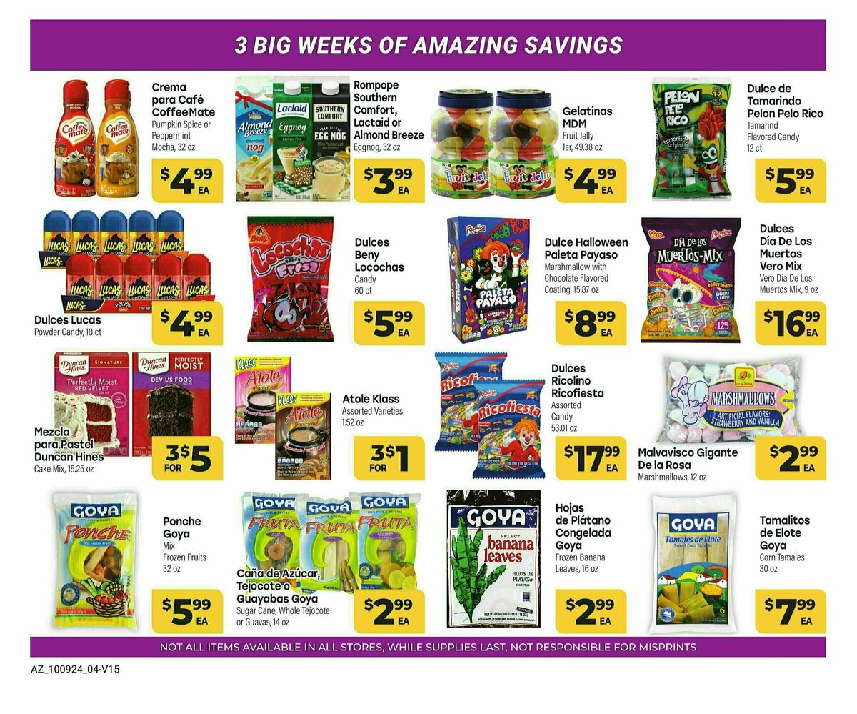 Cardenas Market Weekly Ad from October 9