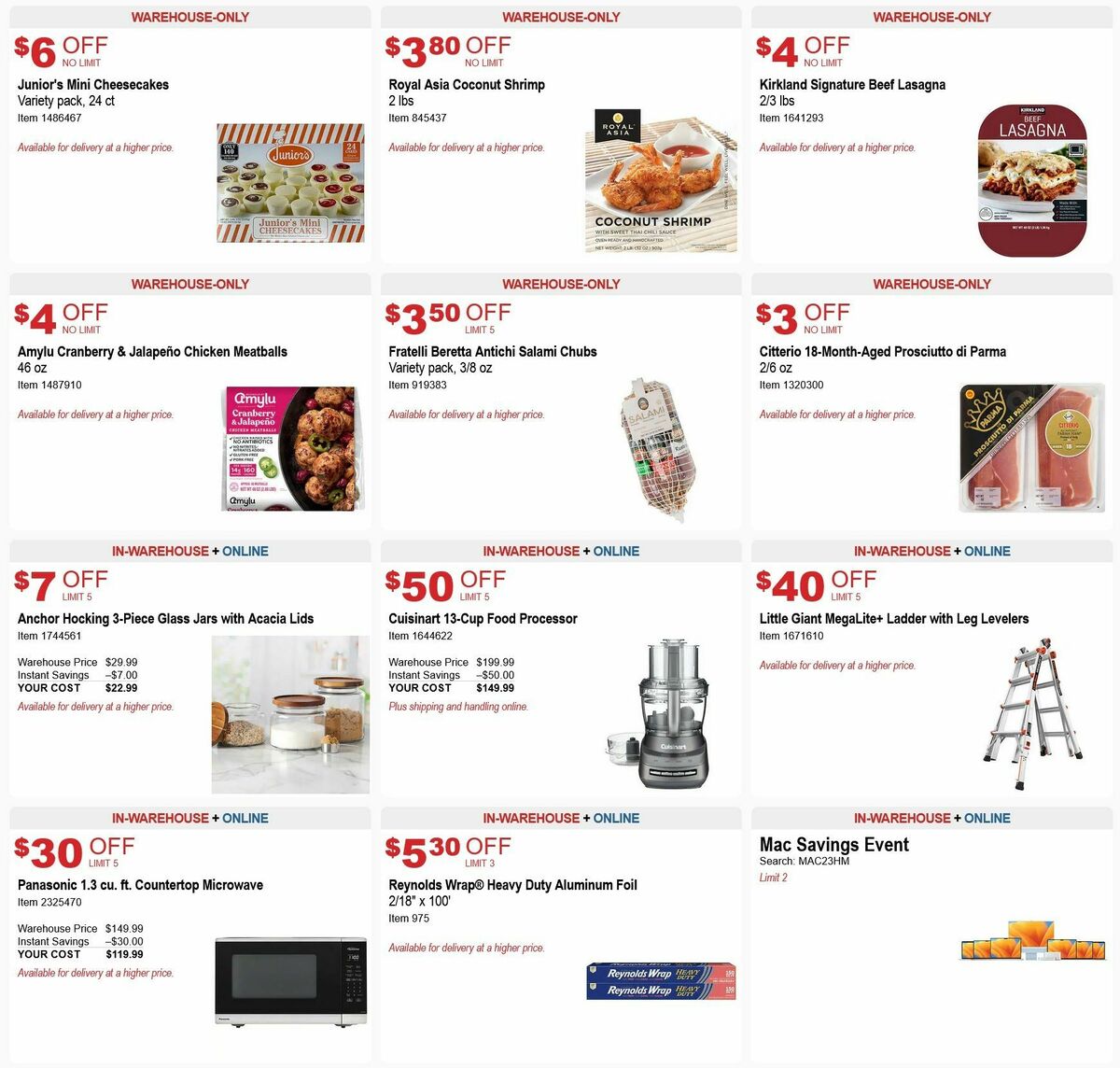 Costco Early Black Friday Savings Weekly Ad from November 13