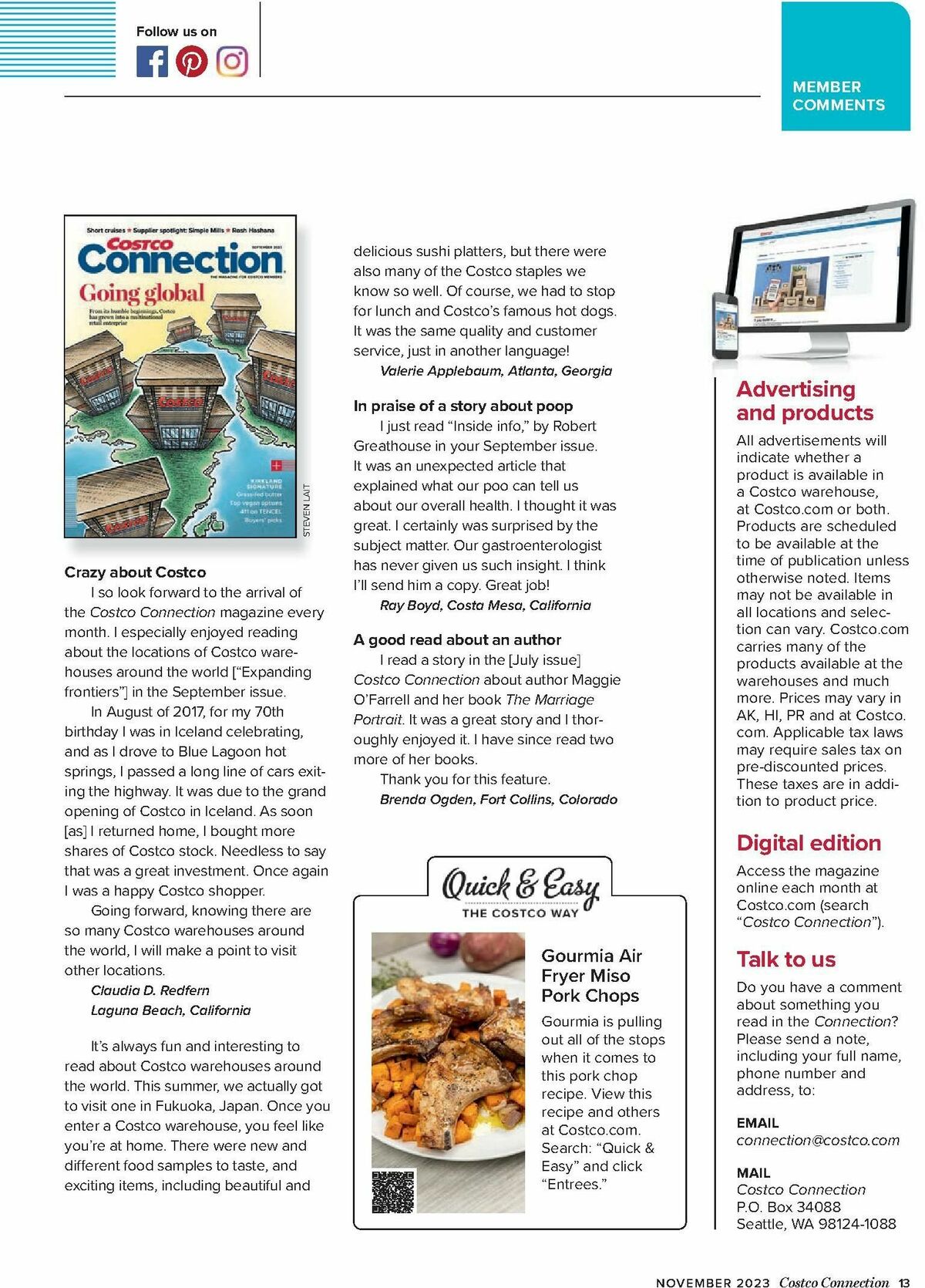 Costco Connection November Weekly Ad from November 1