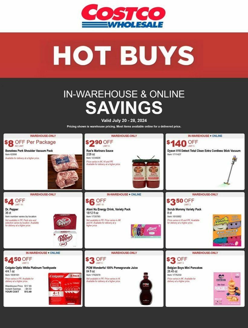 Costco Hot Buys Weekly Ad from July 20