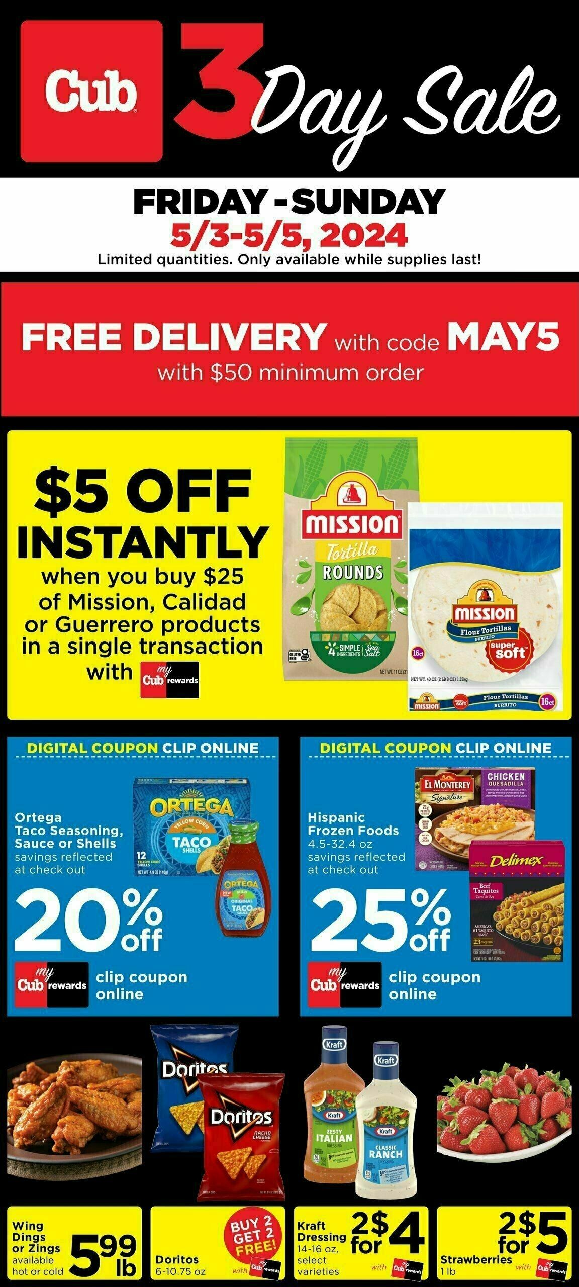 Cub Foods 3 Day Sale Weekly Ad from May 3