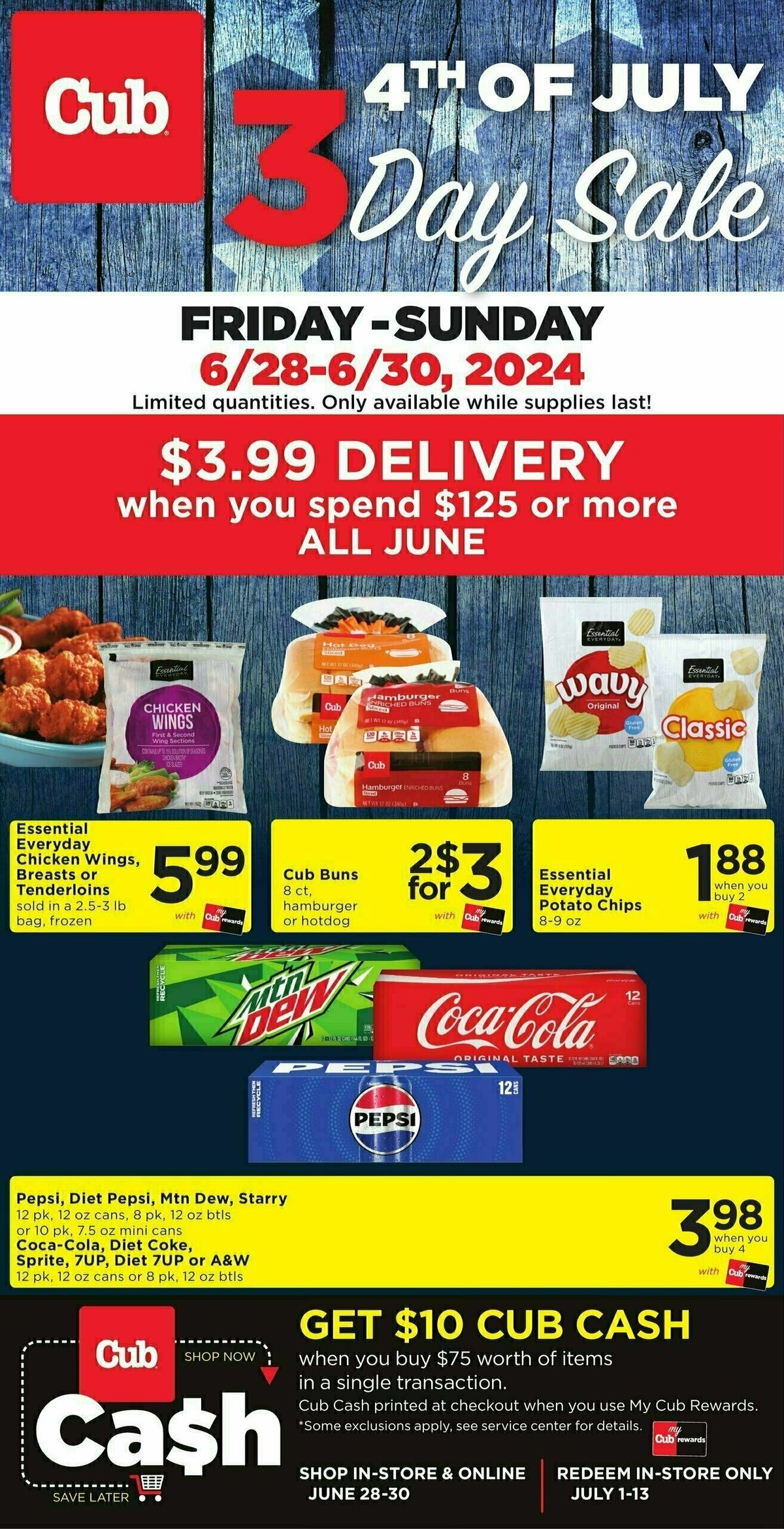 Cub Foods 3 DAY SALE Weekly Ad from June 28