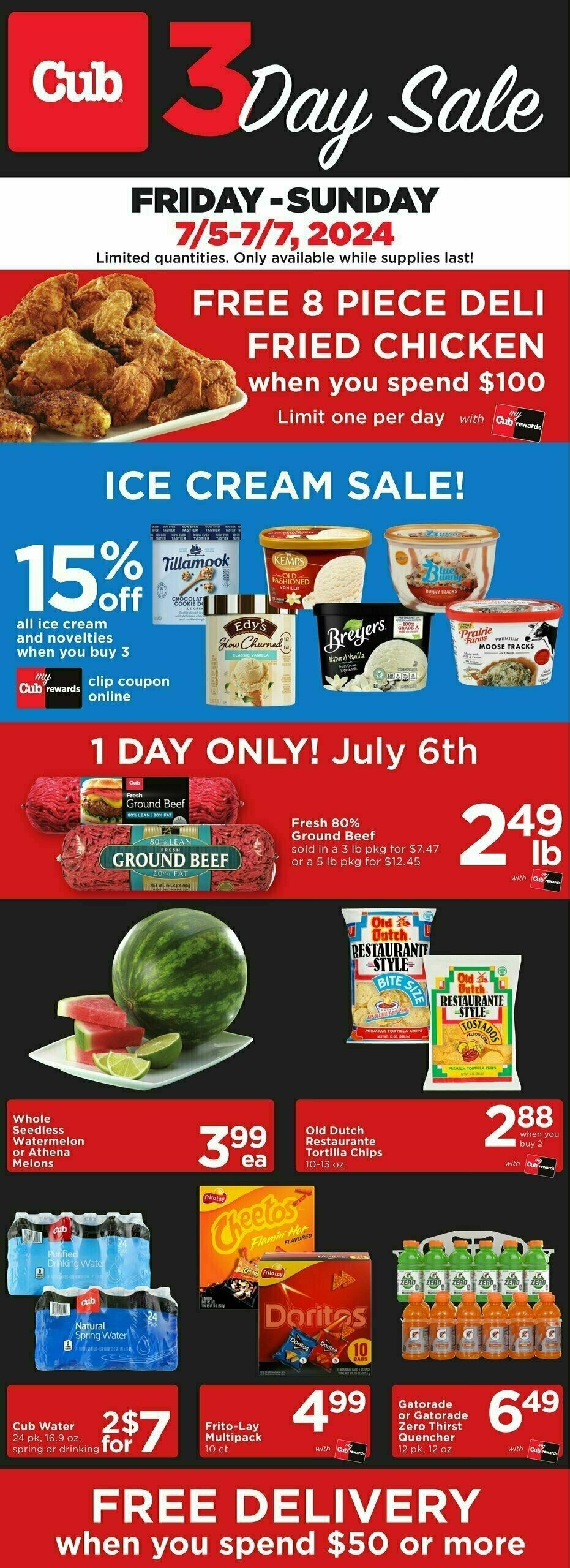 Cub Foods 3 Day Sale Weekly Ad from July 5