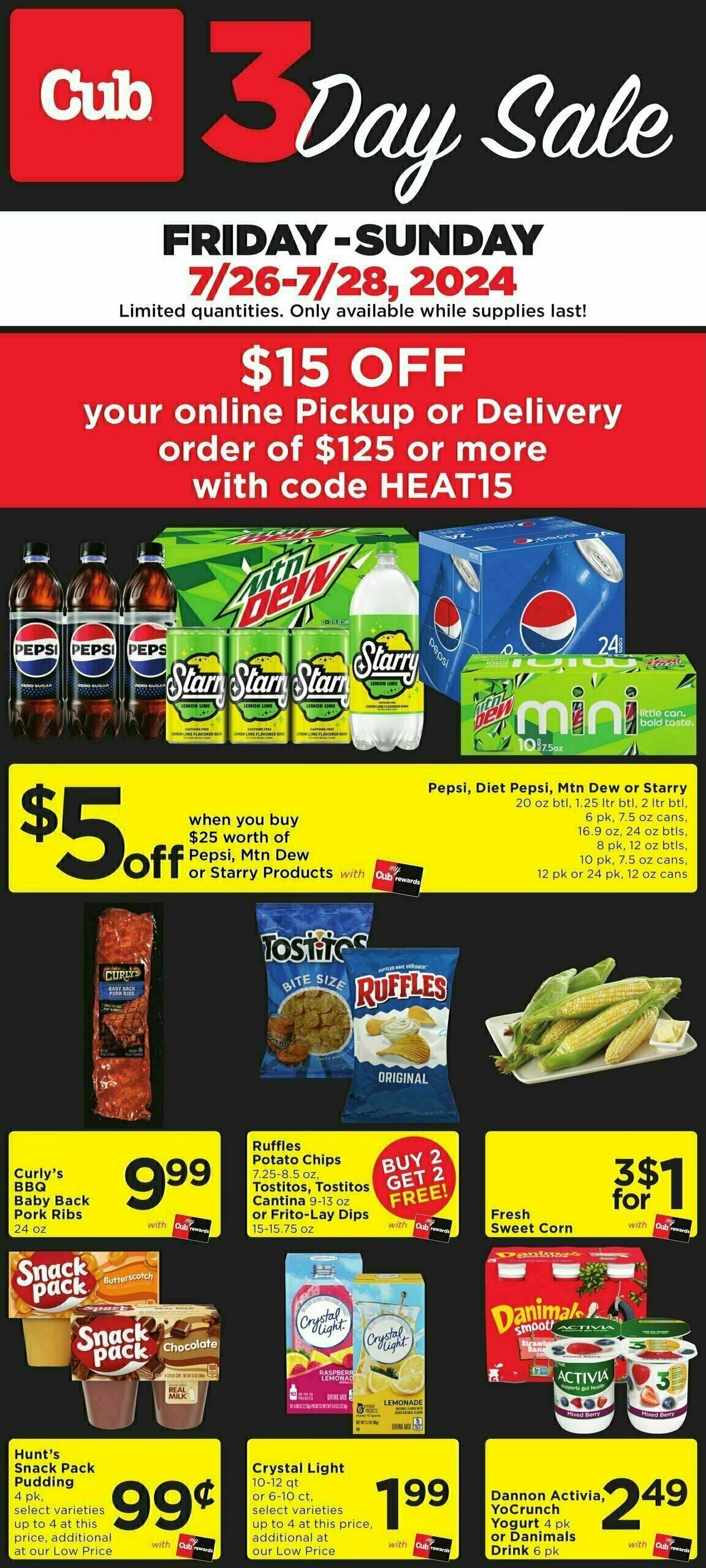 Cub Foods 3 DAY SALE Weekly Ad from July 26