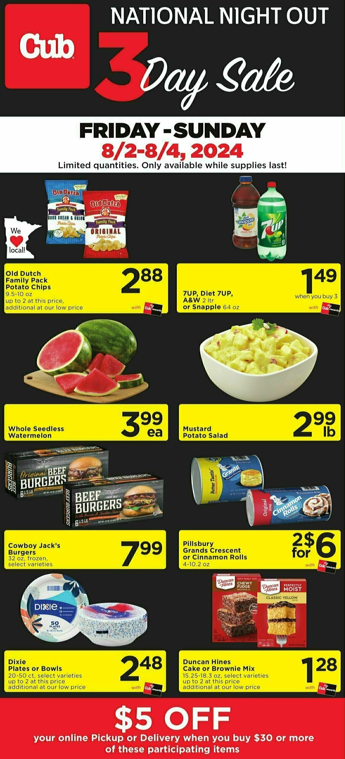 Cub Foods 3 DAY SALE! Weekly Ad from August 2