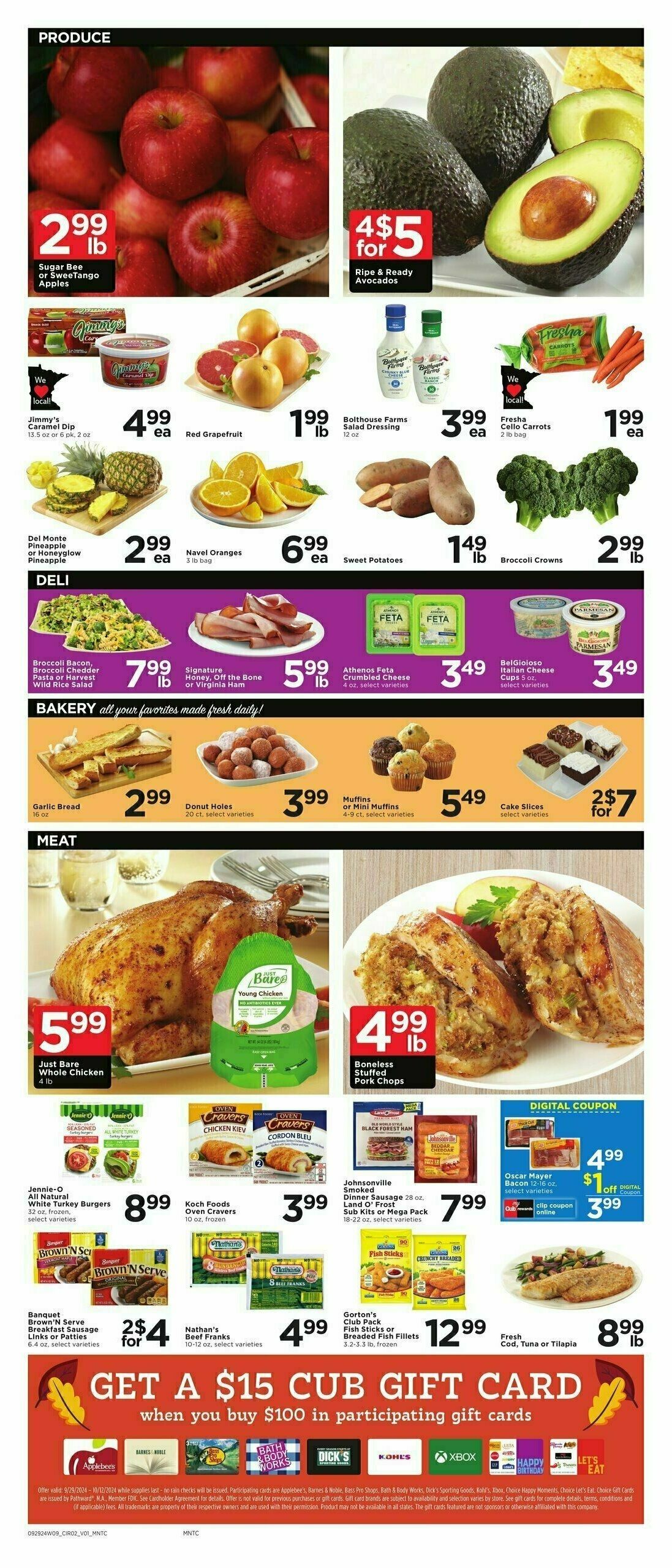 Cub Foods Weekly Ad from September 29