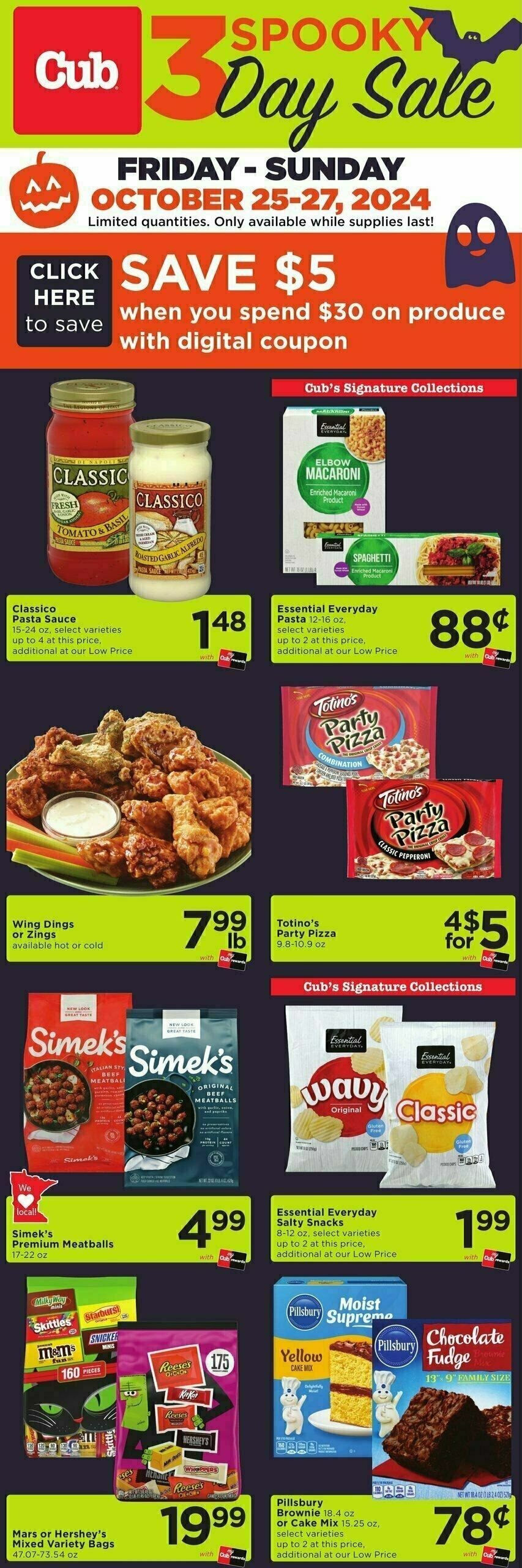 Cub Foods 3 DAY SALE Weekly Ad from October 25