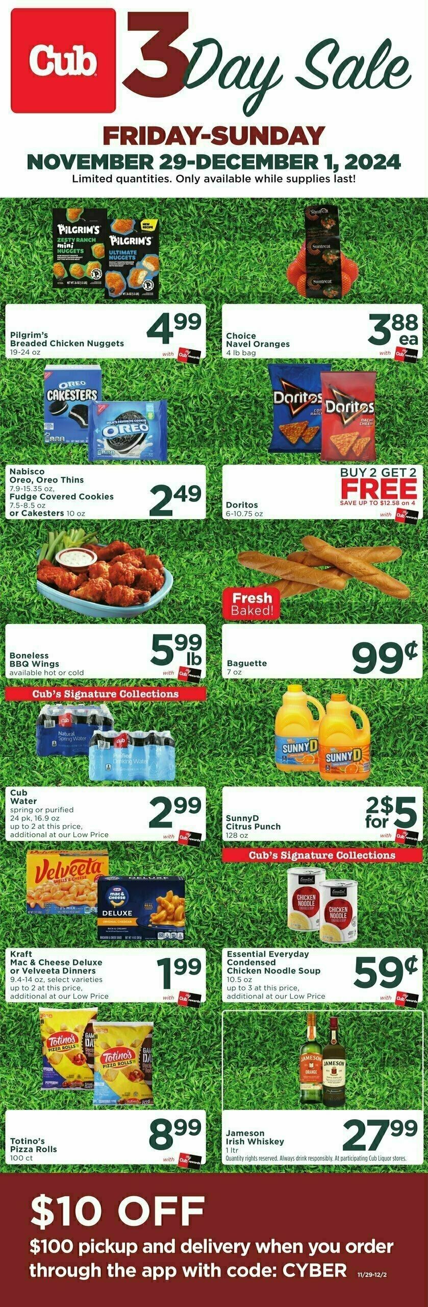 Cub Foods 3 DAY SALE Weekly Ad from November 29