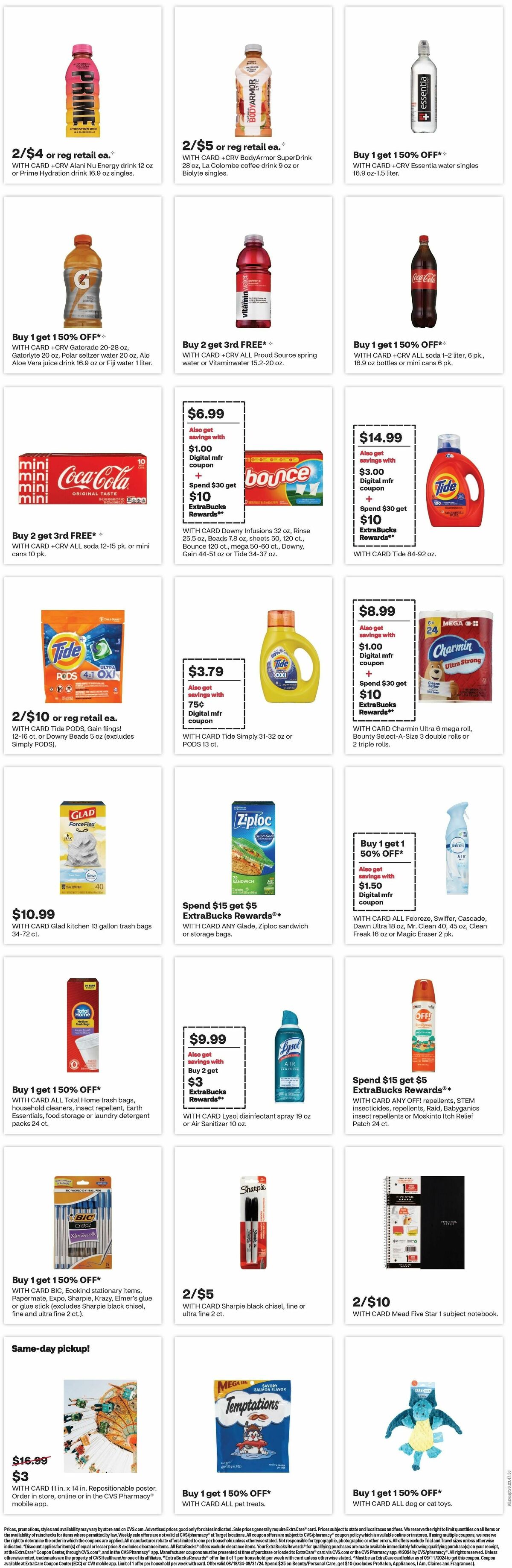 CVS Pharmacy Weekly Ad from August 18