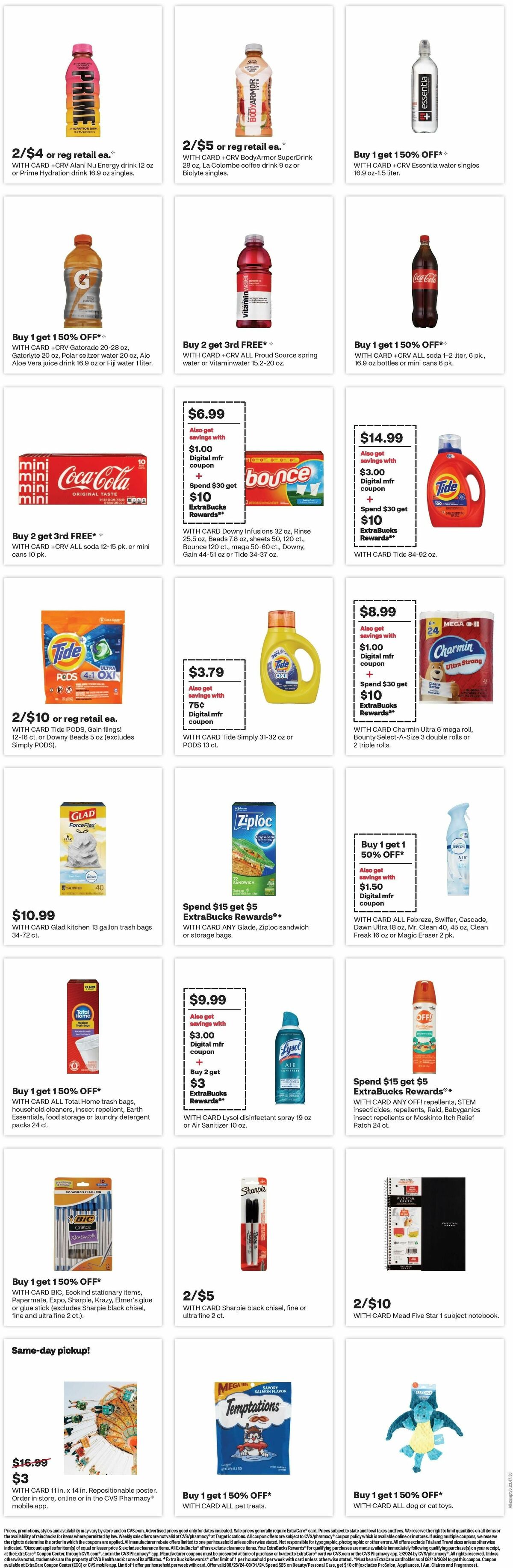 CVS Pharmacy Weekly Ad from August 25