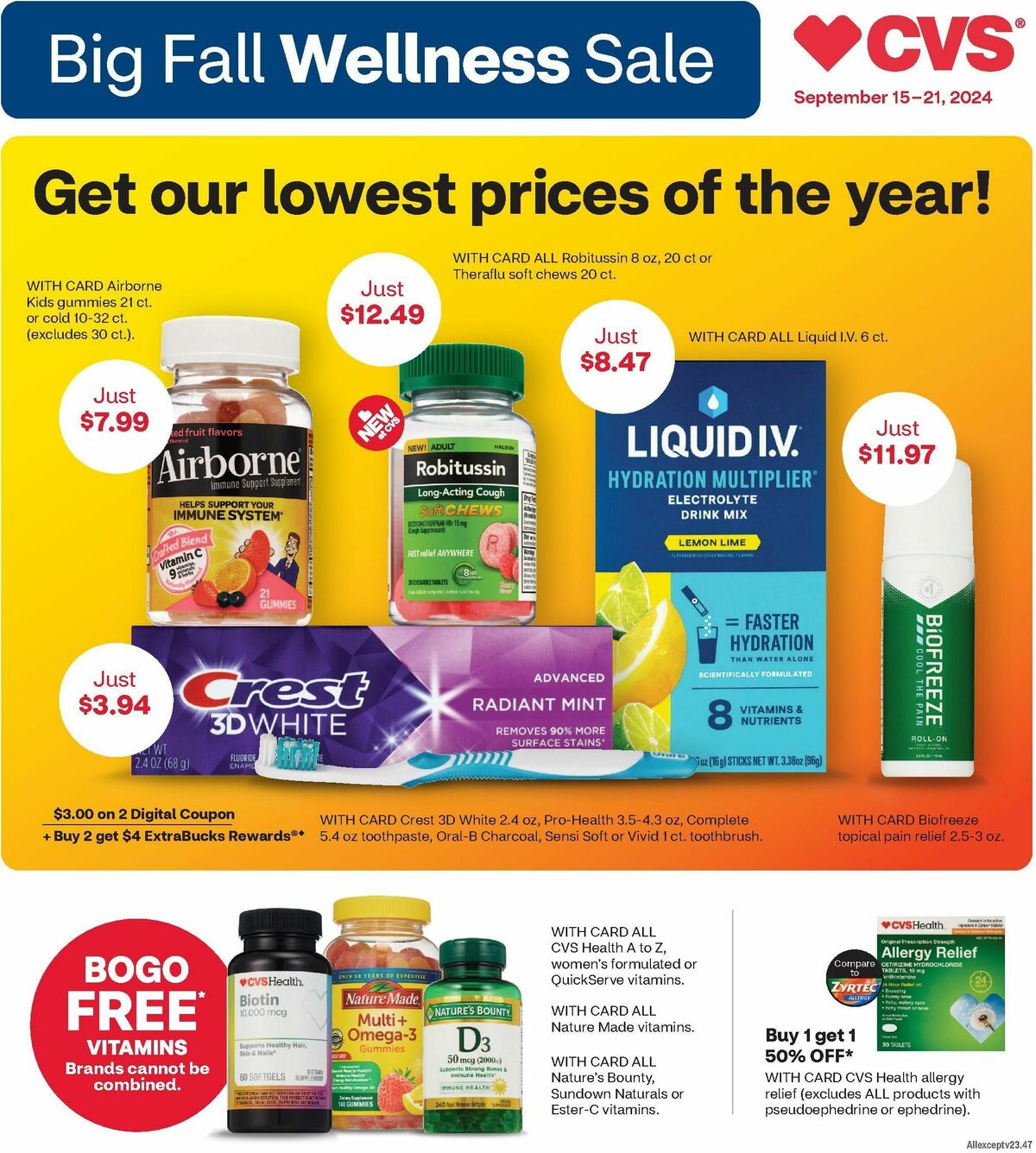 CVS Pharmacy Weekly Ad from September 15