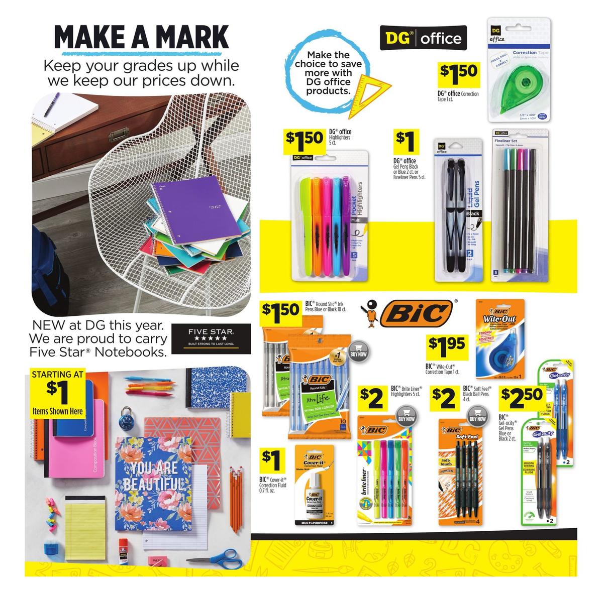 Dollar General Back to School Savings at DG! Weekly Ad from July 7