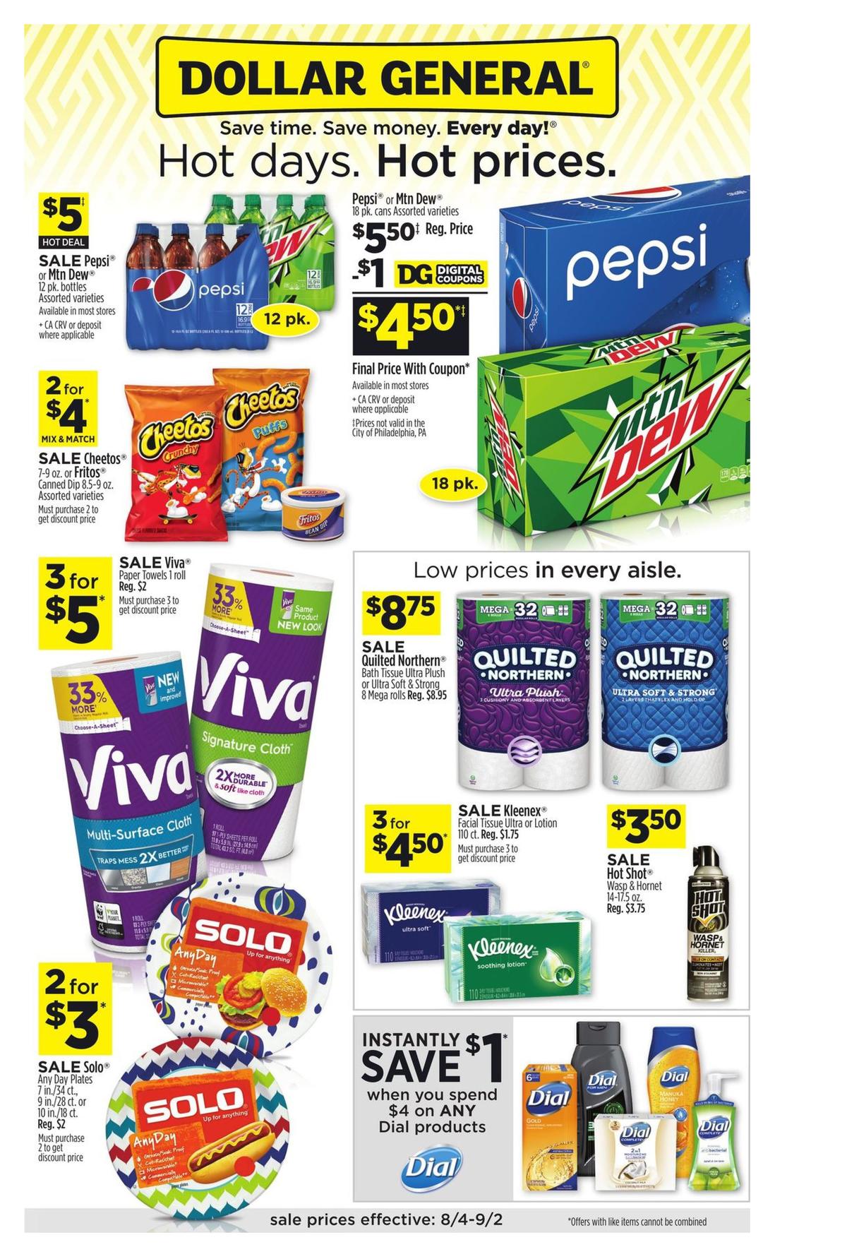 Dollar General Weekly Ad from August 4