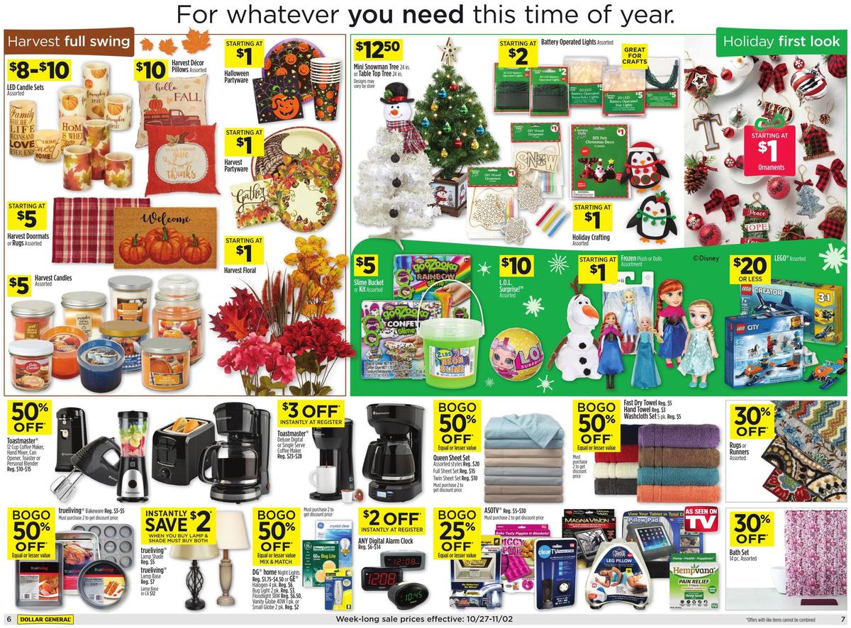 Dollar General Weekly Ad from October 27