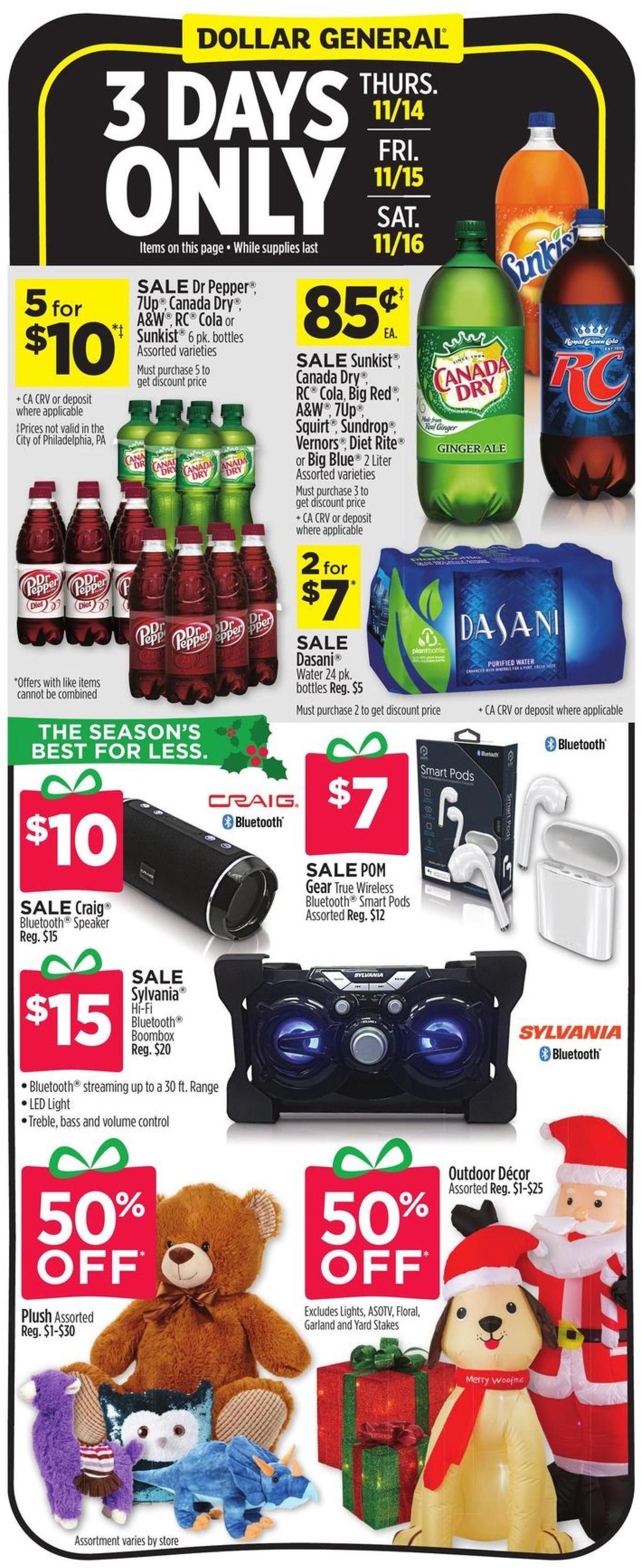 Dollar General Weekly Ad from November 10