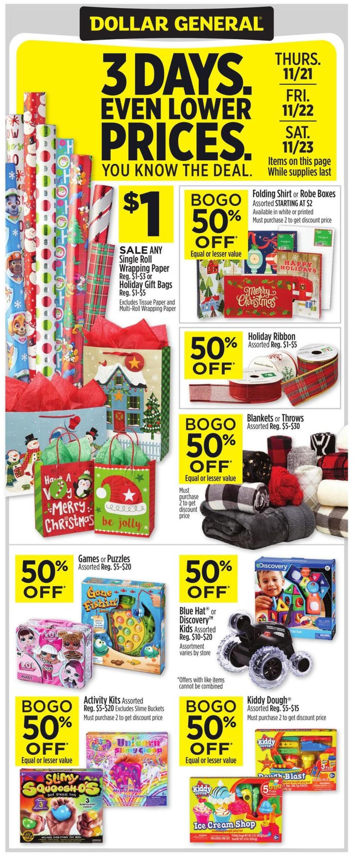 Dollar General Weekly Ad from November 17