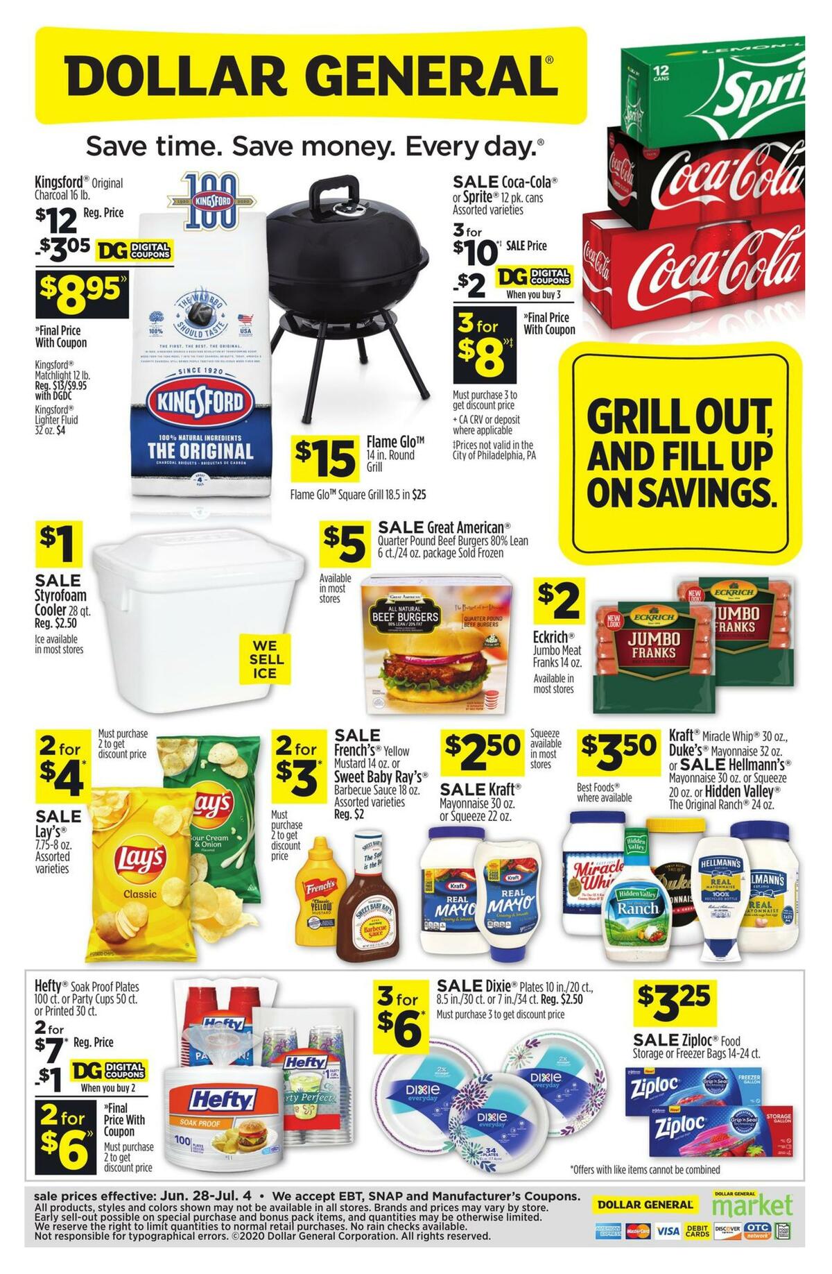 Dollar General Grill out and fill up on savings Weekly Ad from June 28