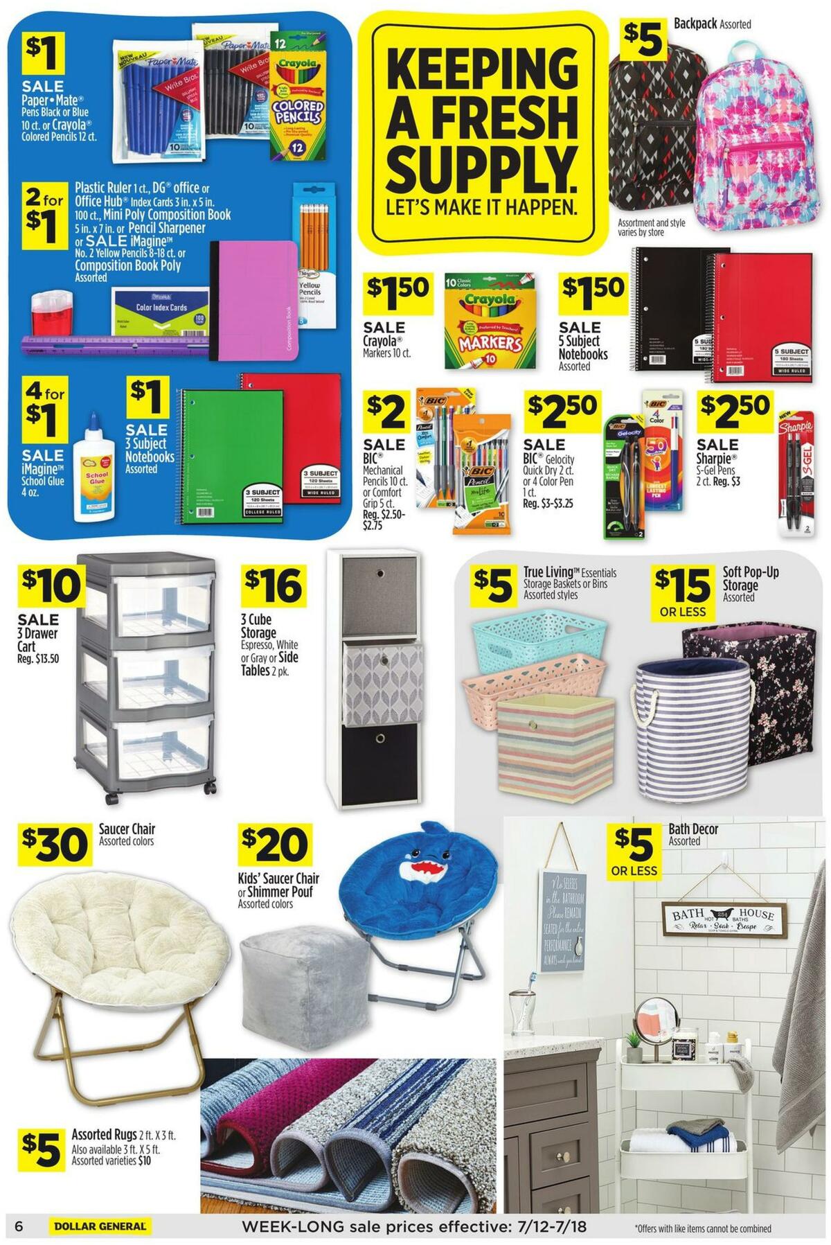 Dollar General Weekly Ad from July 12