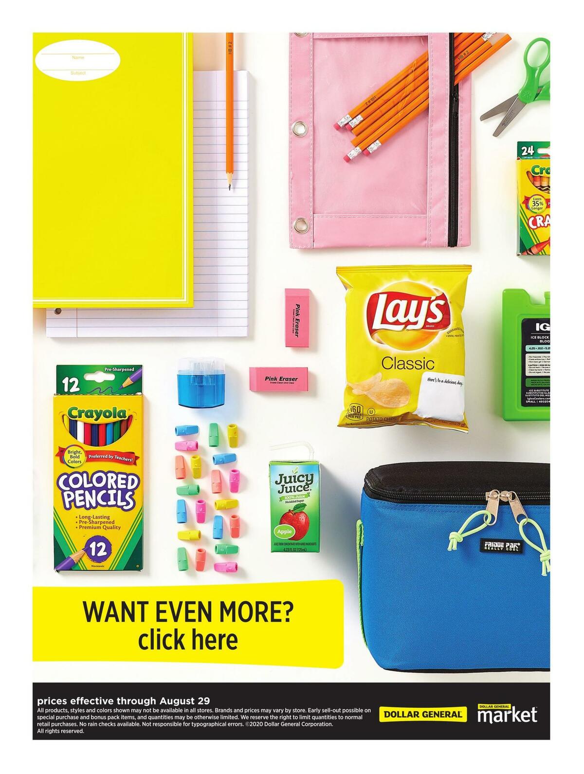 Dollar General Back to School Savings Weekly Ad from July 5