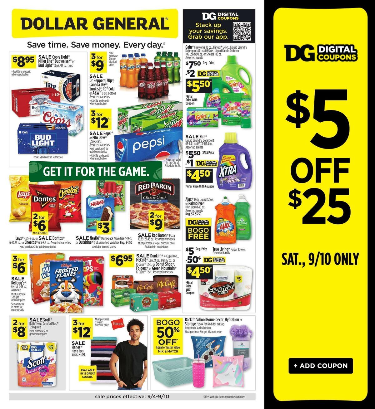 Dollar General Weekly Ad from September 4