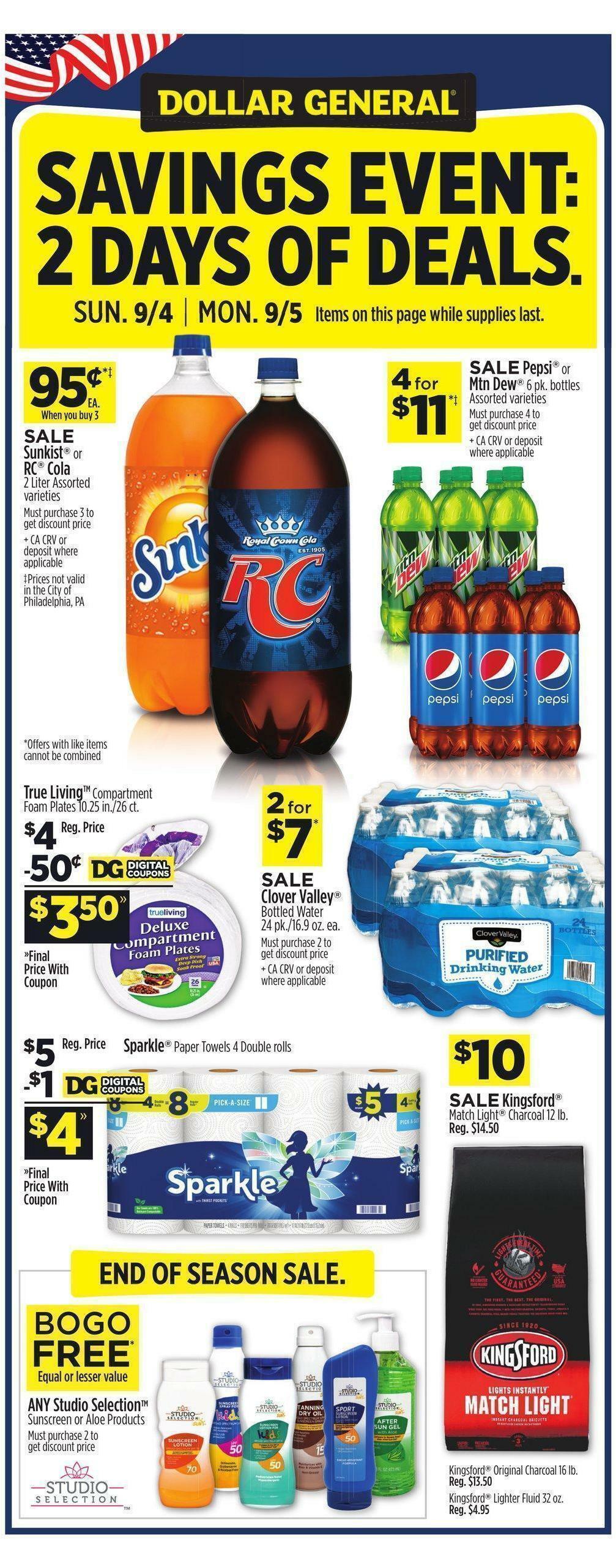 Dollar General Weekly Ad from September 4