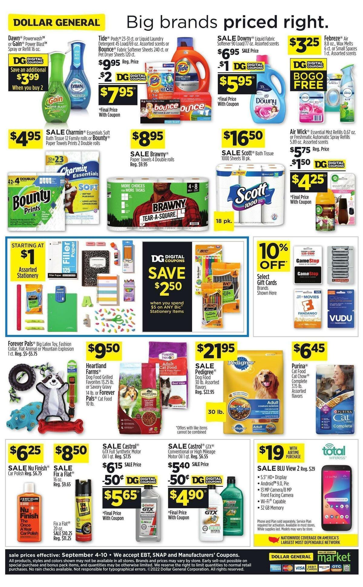 Dollar General Weekly Ad from September 4