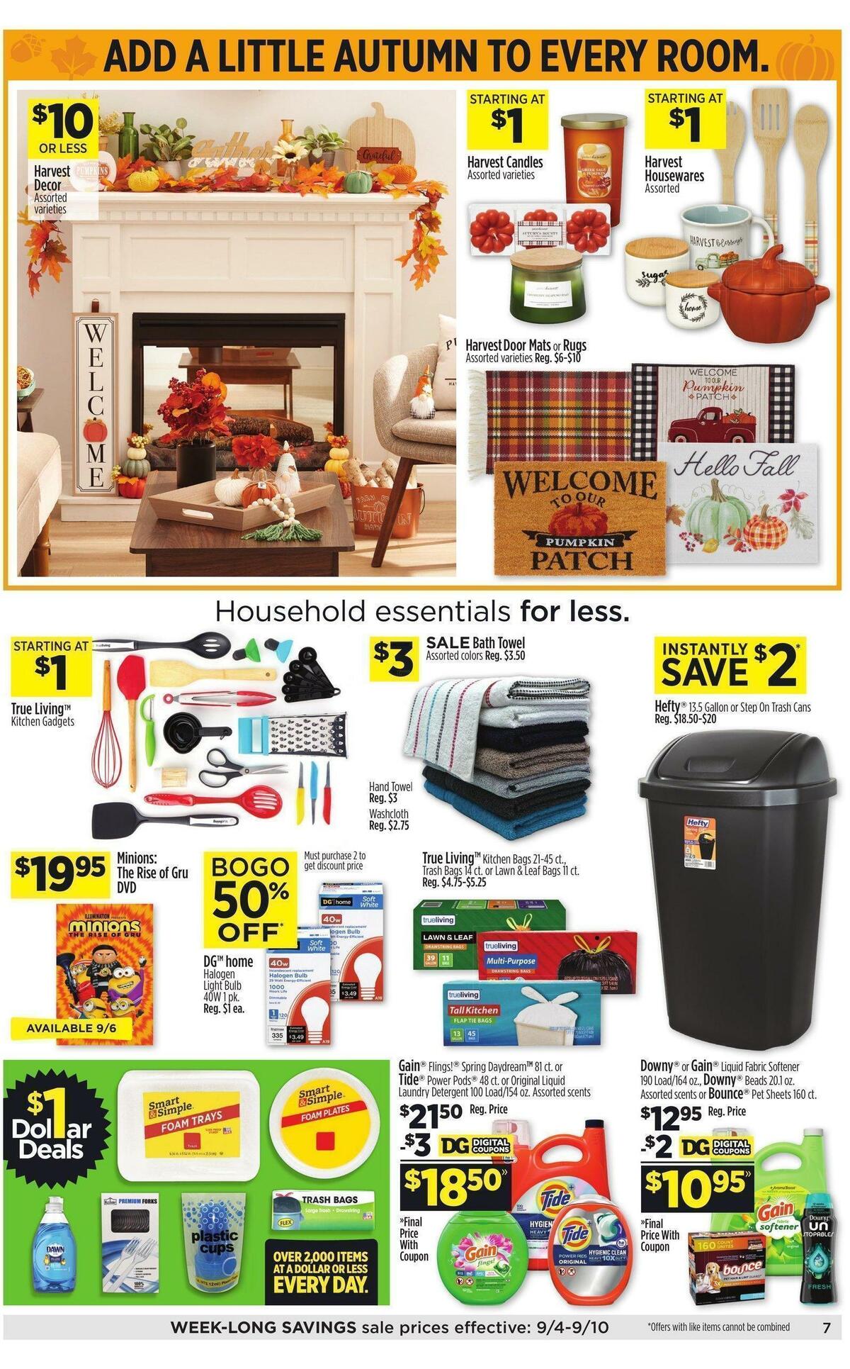 Dollar General Weekly Ad from September 4