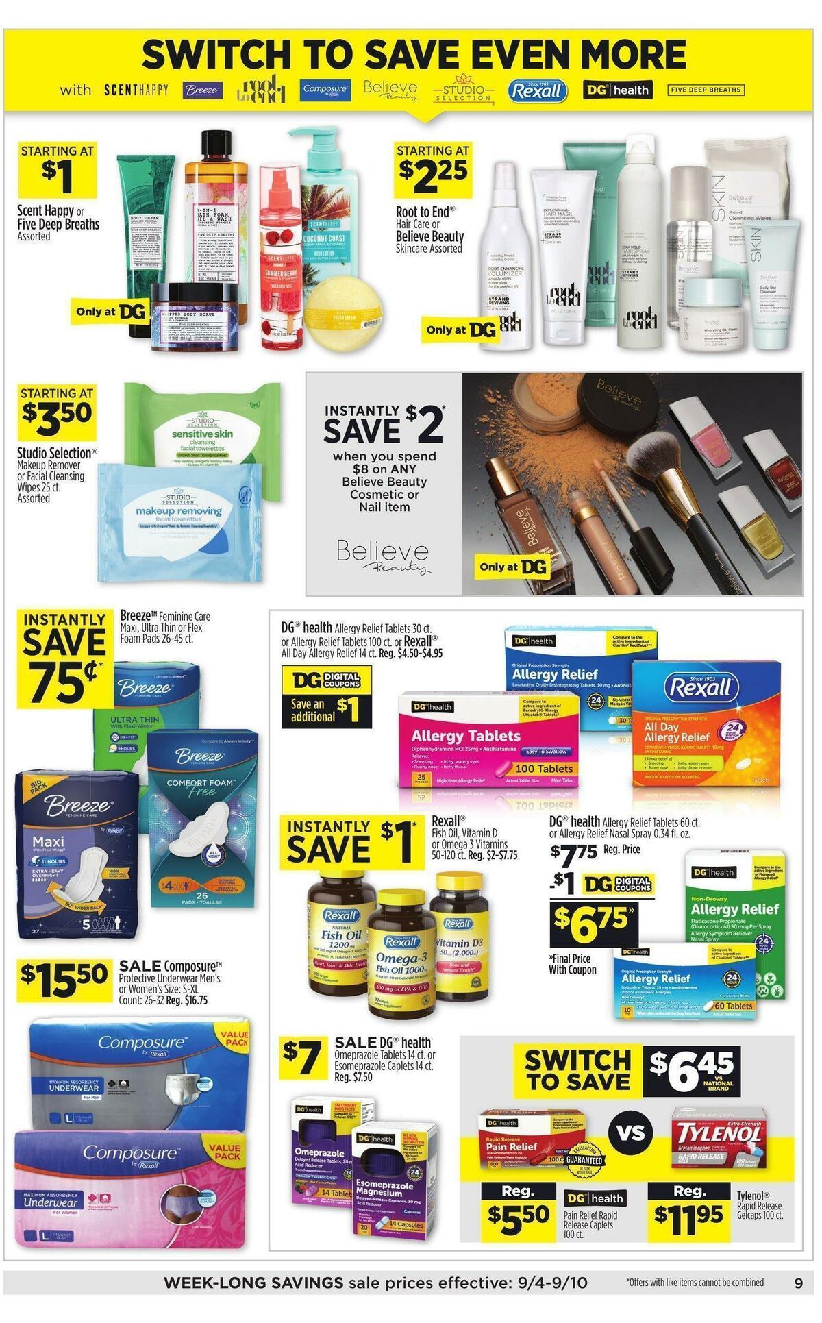 Dollar General Weekly Ad from September 4