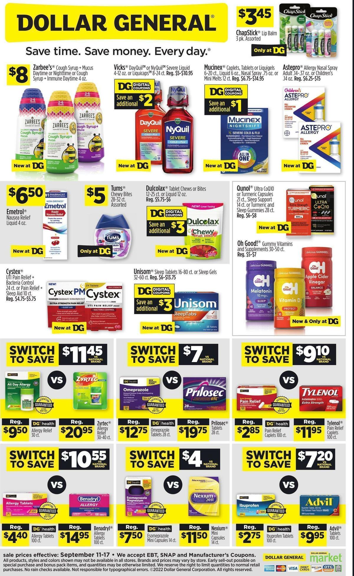 Dollar General Weekly Ad from September 11