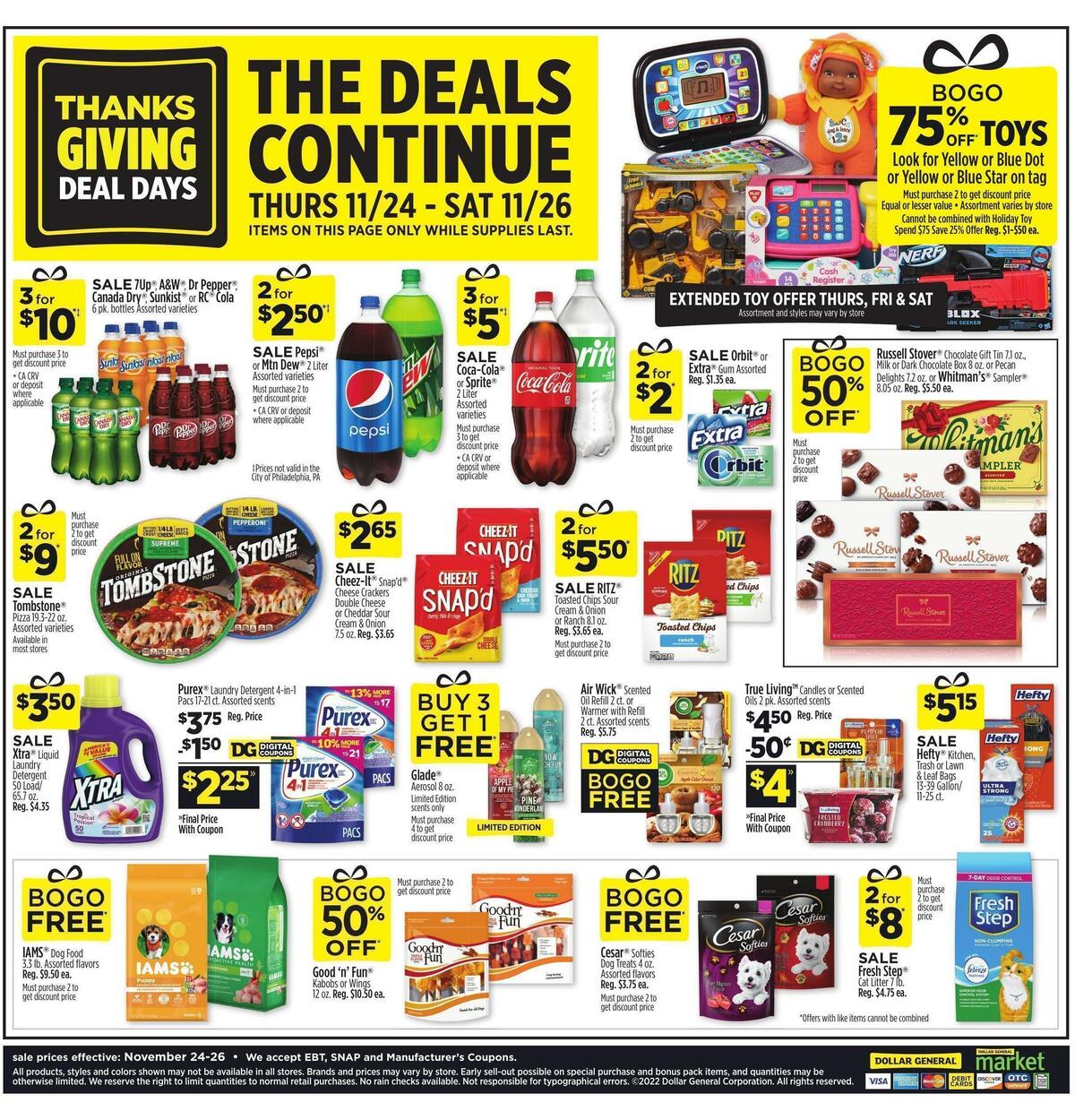 Dollar General Thanksgiving Deal Days Weekly Ad from November 6