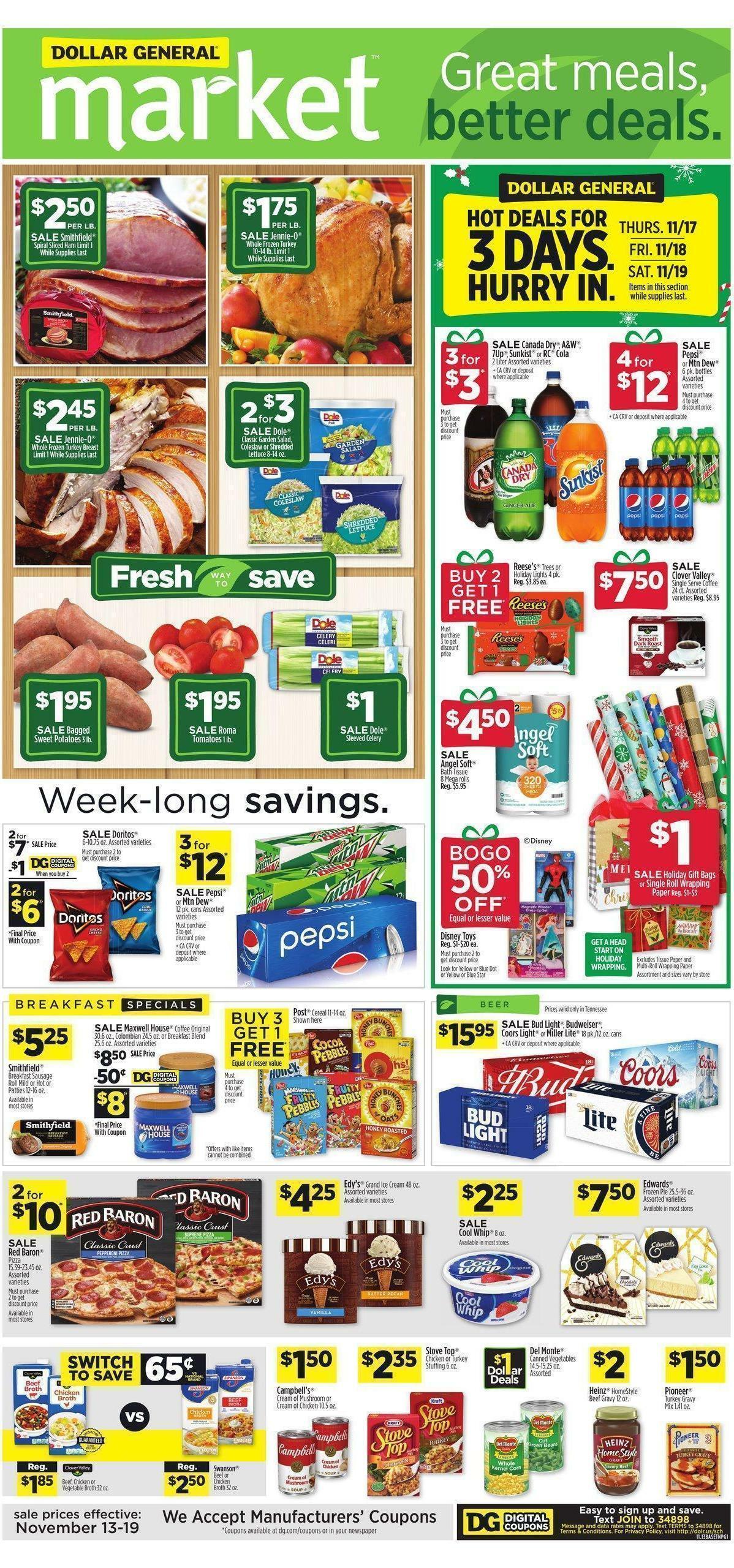 Dollar General Market Ad Weekly Ad from November 13