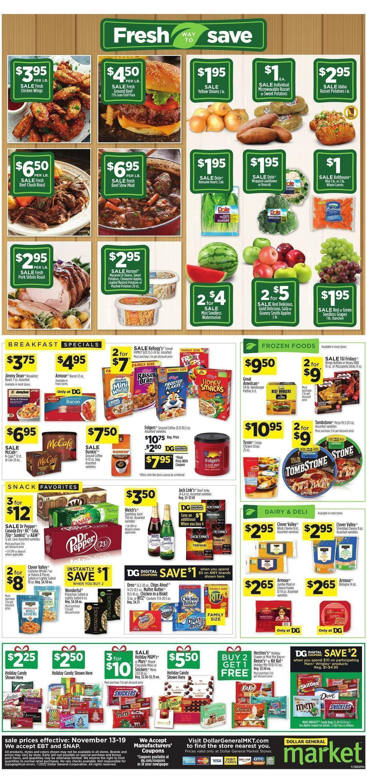 Dollar General Market Ad Weekly Ad from November 13