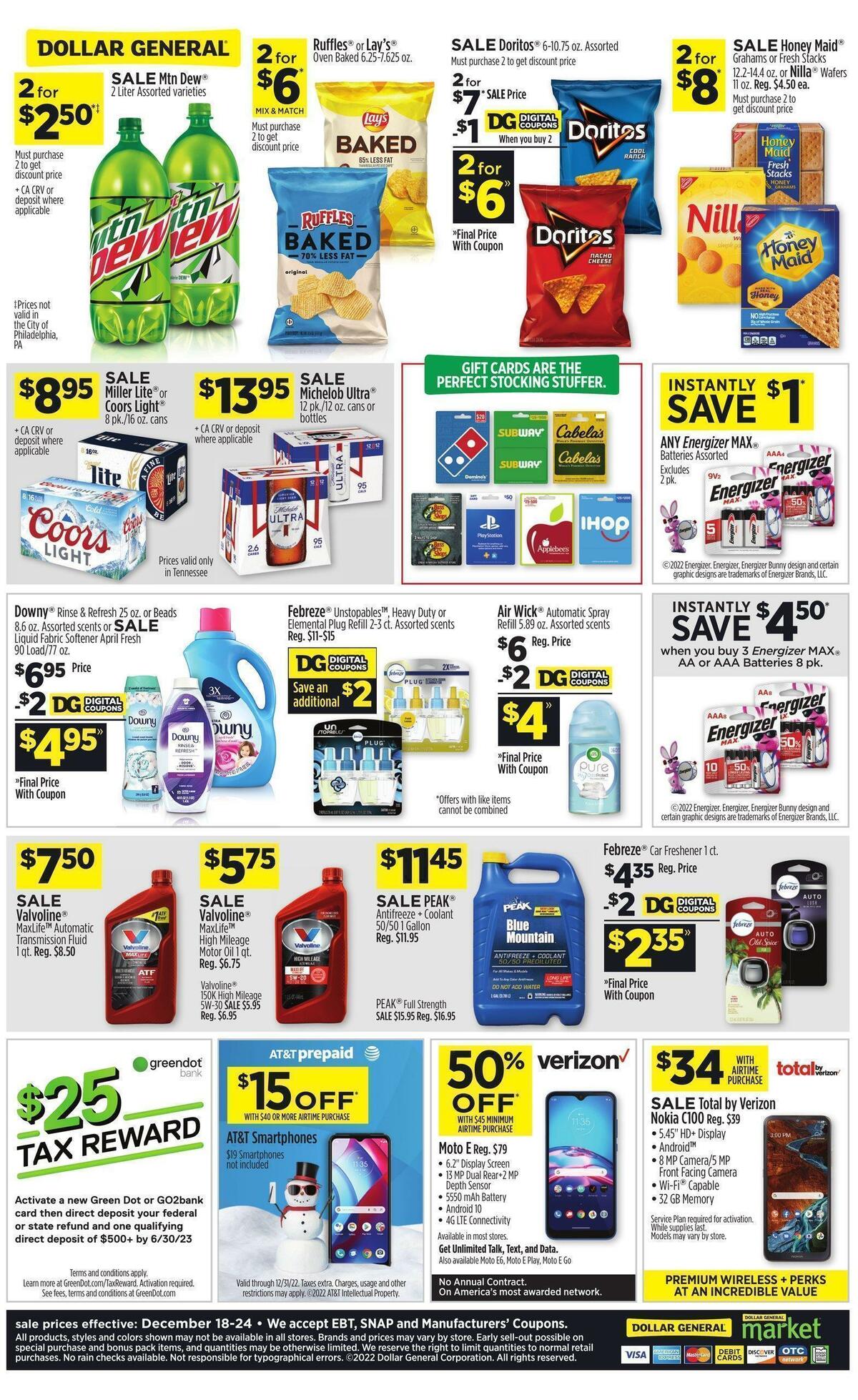 Dollar General Weekly Ad from December 18