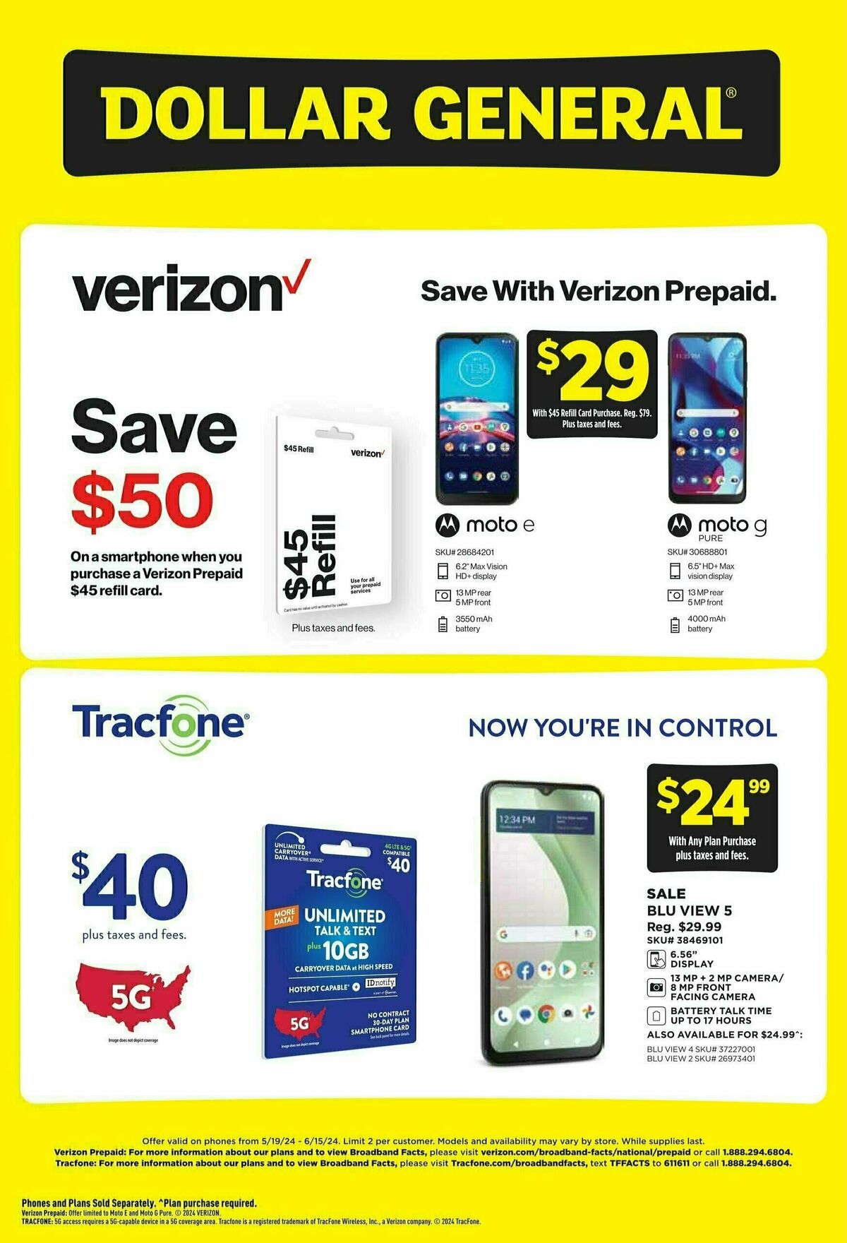 Dollar General Weekly Wireless Specials Weekly Ad from May 19